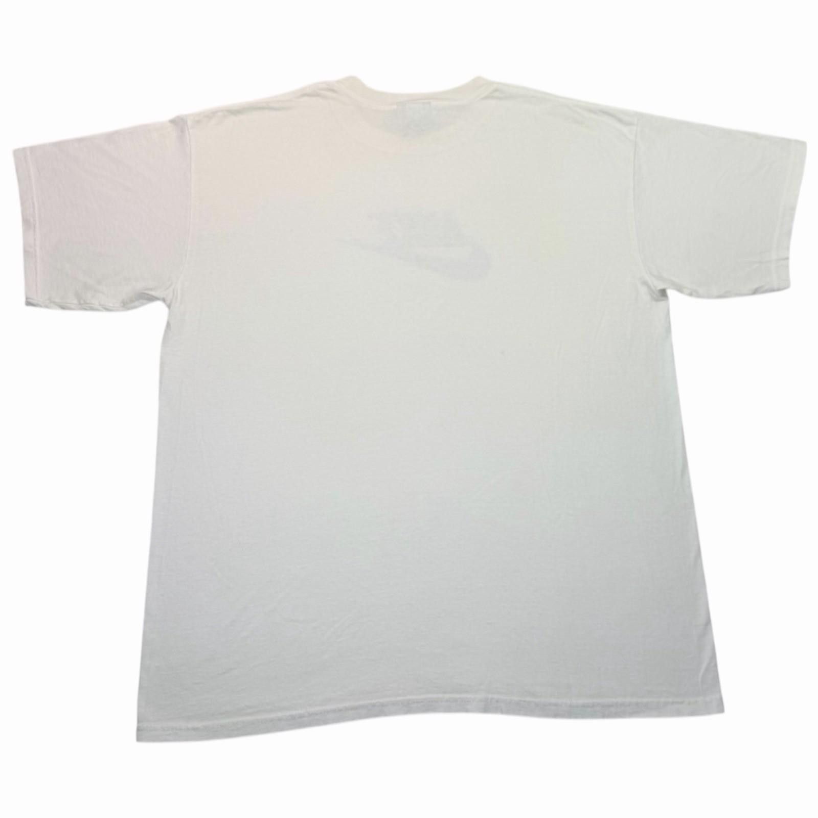 Nike Y2K Nike Blue Spell Out Swoosh Logo White T-Shirt L Grey Tag Size US L / EU 52-54 / 3 - 3 Thumbnail
