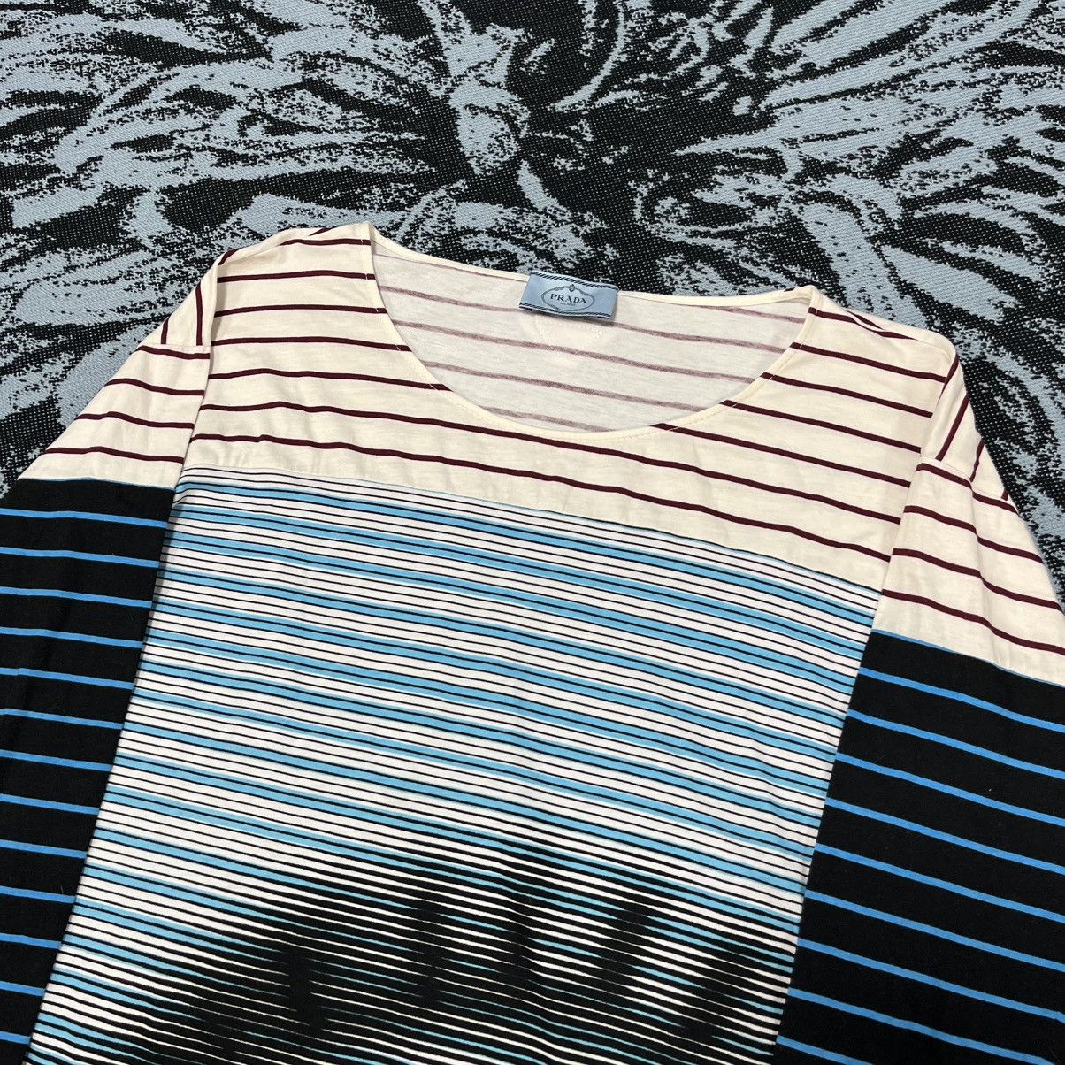 Prada Very Rare Prada Long Sleeve T-Shirt Big logo Avantgarde Size S / US 4 / IT 40 - 2 Thumbnail
