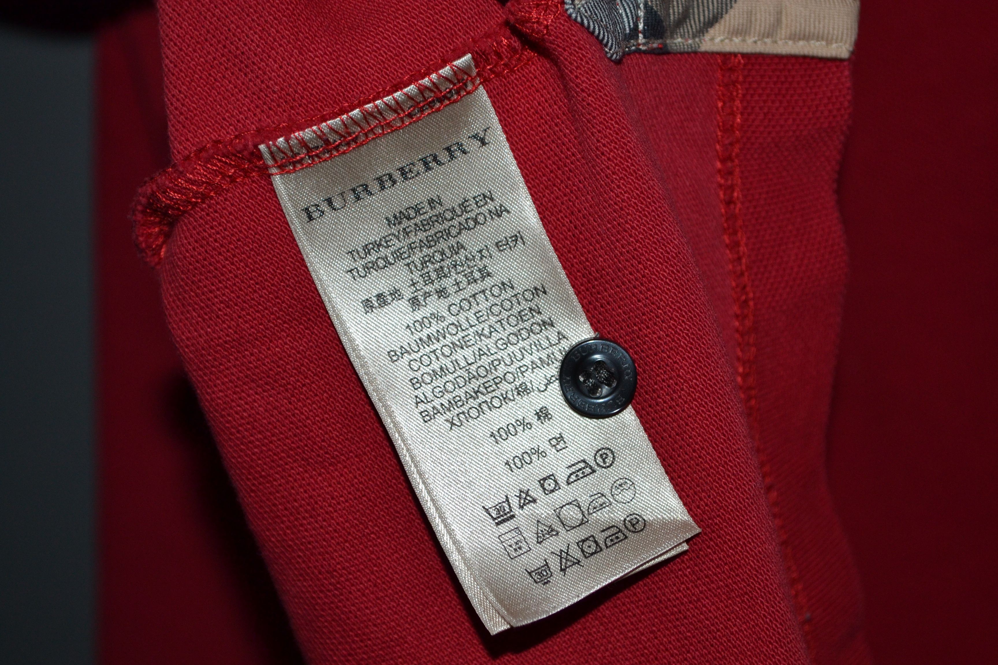 Burberry Burberry Brit XL size Red Pima Cotton Polo Shirt Size US XL / EU 56 / 4 - 8 Thumbnail