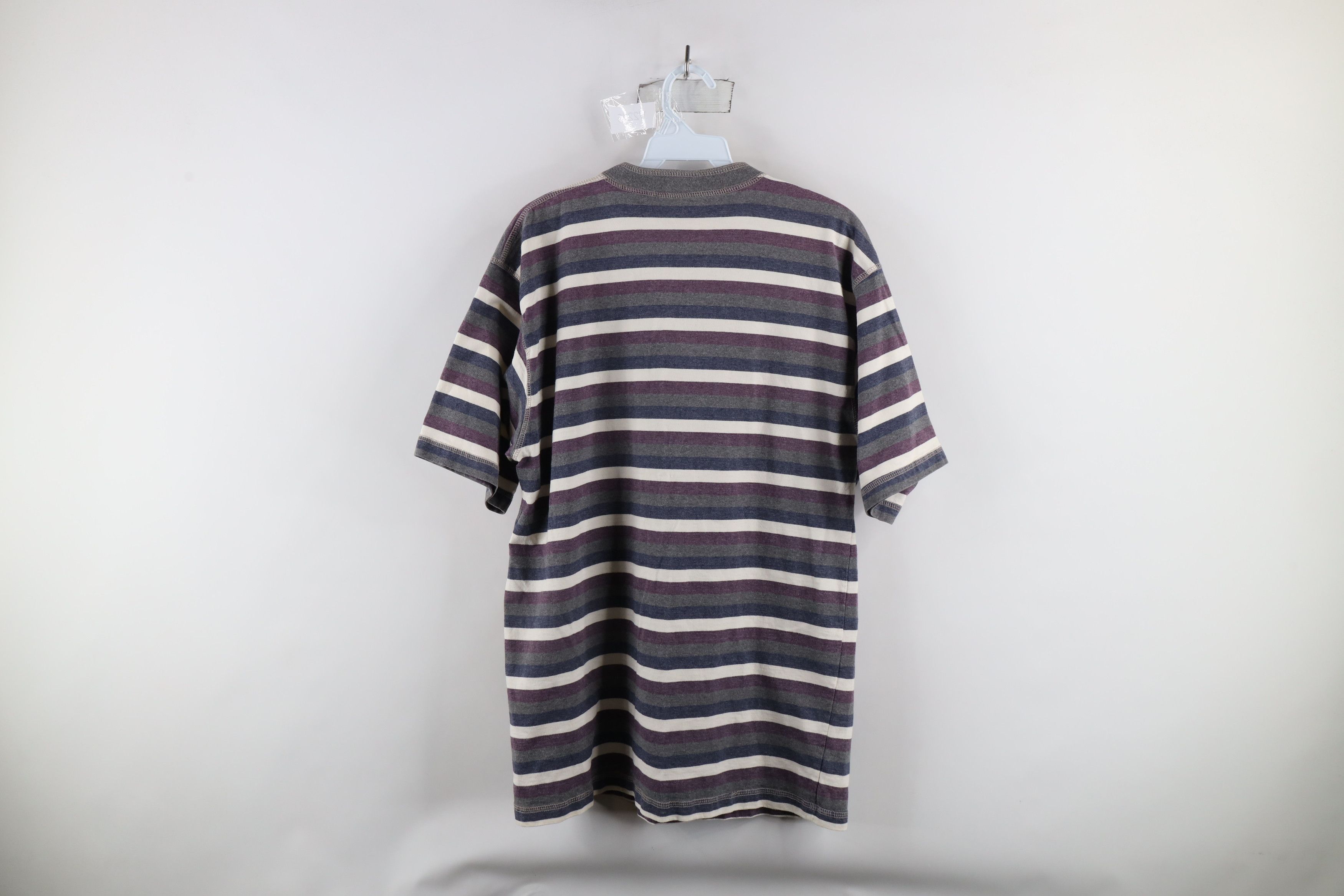 Vintage Vintage 90s Streetwear Block Short Sleeve Henley T-Shirt Size US M / EU 48-50 / 2 - 5 Thumbnail