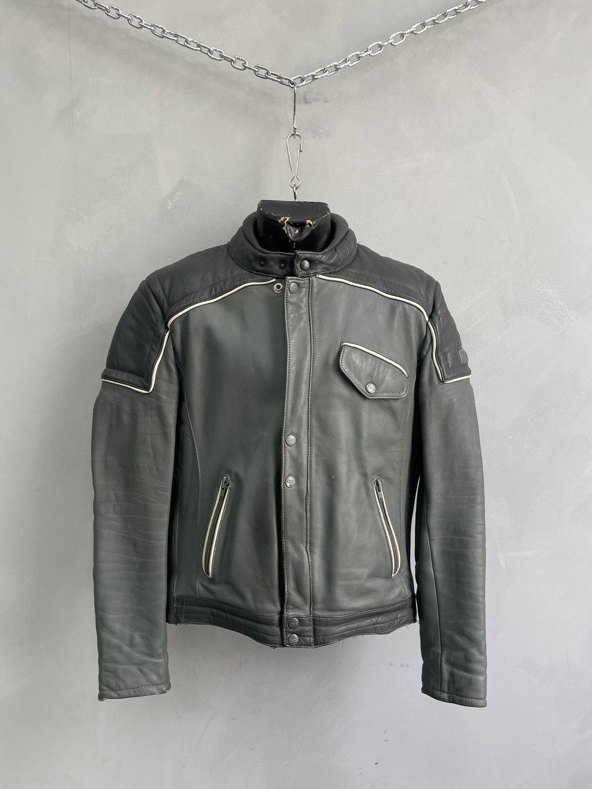 Genuine Leather Leather racing moto y2k marlboro style jacket Size US L / EU 52-54 / 3 - 1 Thumbnail