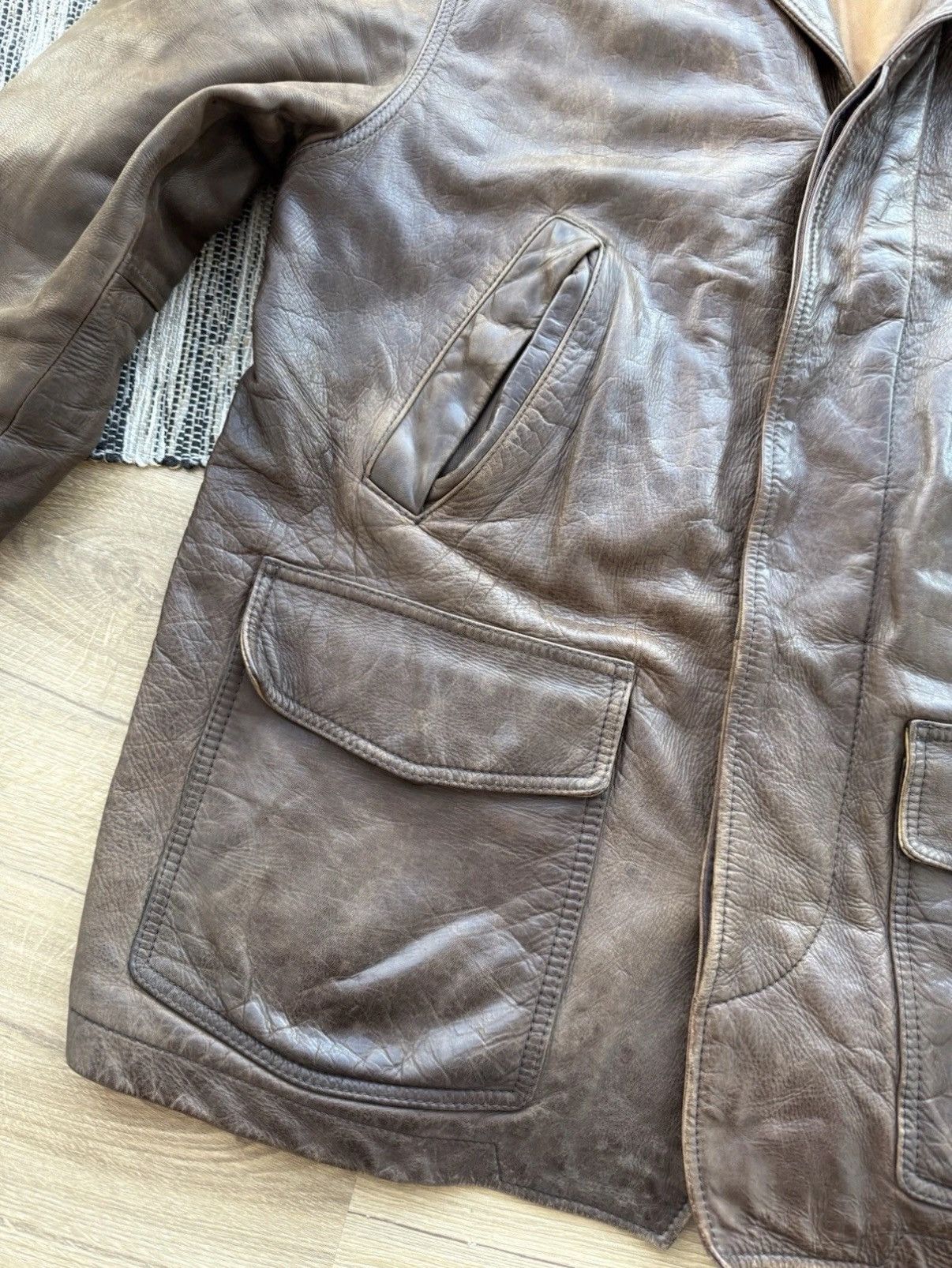 Timberland VINTAGE TIMBERLAND LEATHER COAT MENS WEATHERGEAR CASUALJAKET Size US L / EU 52-54 / 3 - 8 Thumbnail