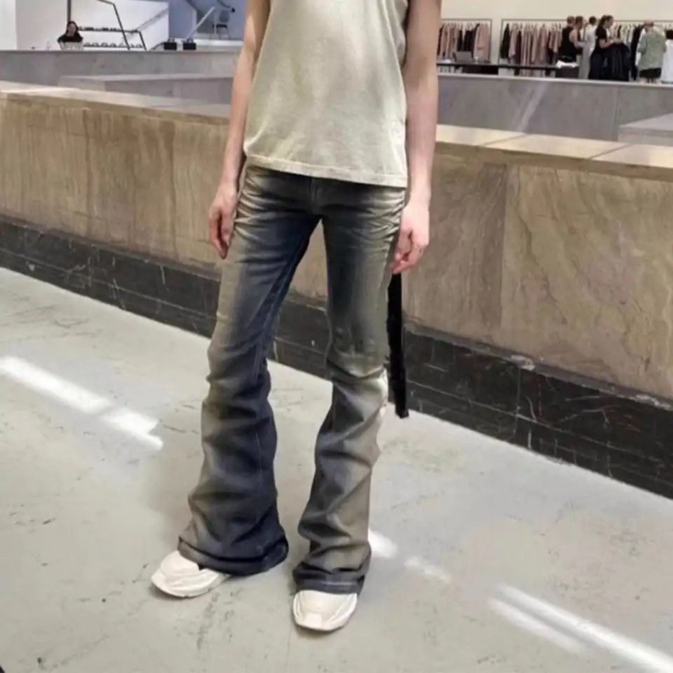 Japanese Brand RO Style Gradient Washed Sashes Flare Jeans Size US 30 / EU 46 - 4 Thumbnail