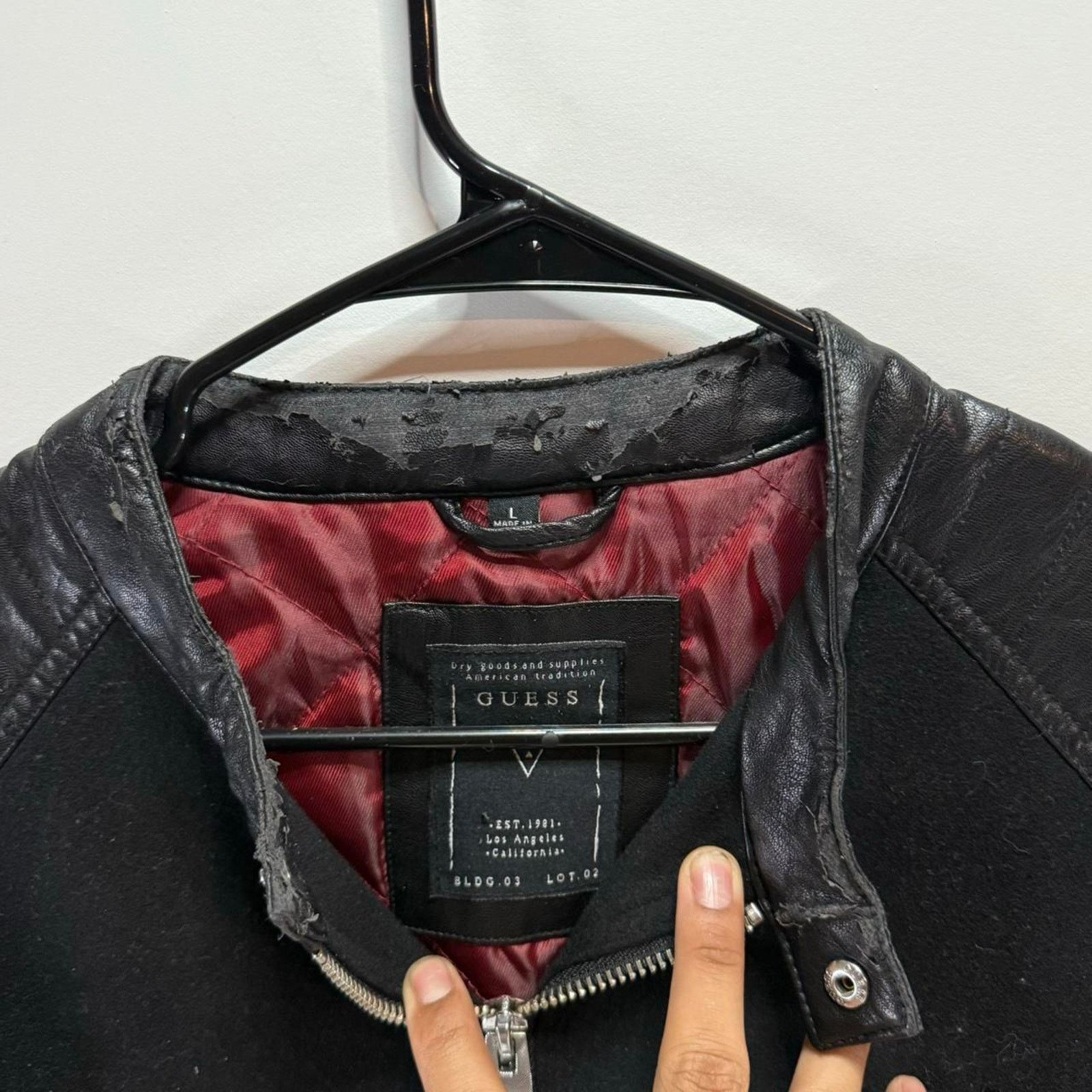 Guess Guess Vintage Men’s Biker Jacket size XL. Size US XL / EU 56 / 4 - 4 Thumbnail