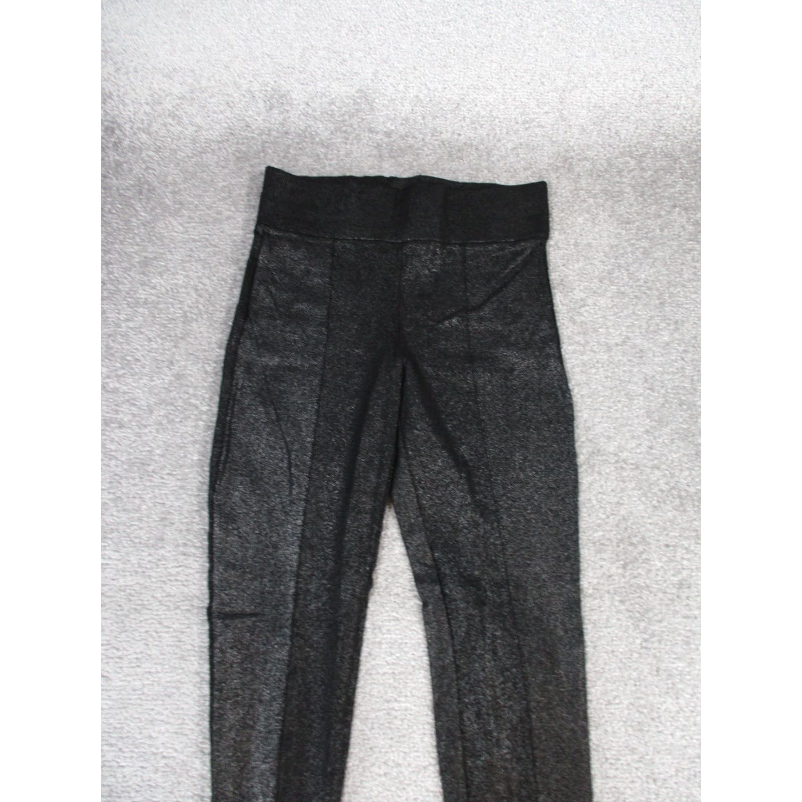 Zara Zara Basic Leggings Womens Small Black Glitter Size 28" / US 6 / IT 42 - 2 Thumbnail