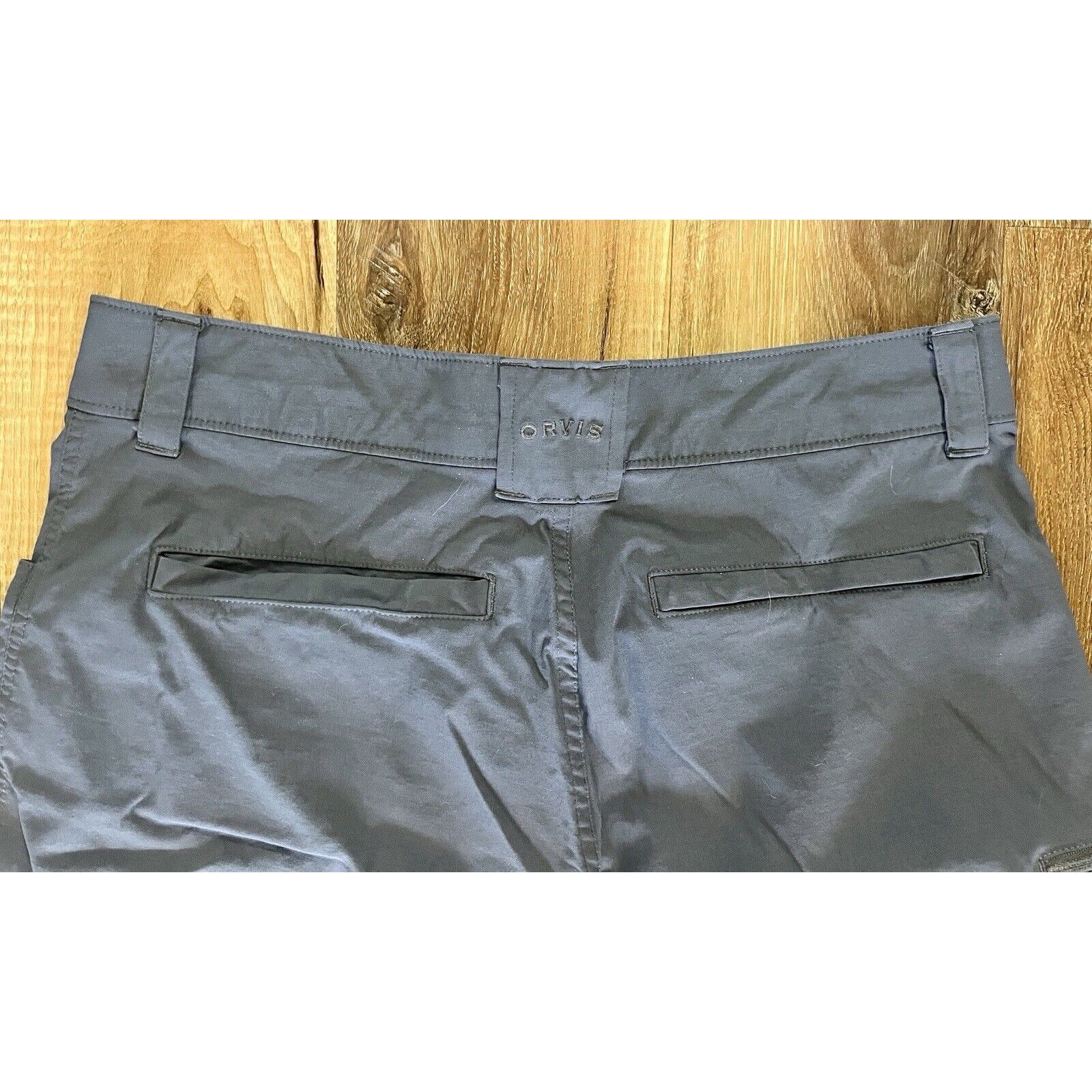 Orvis Orvis Mens Tech Cargo Shorts Nylon Spandex Blend Gray EUC Size US 32 / EU 48 - 6 Thumbnail