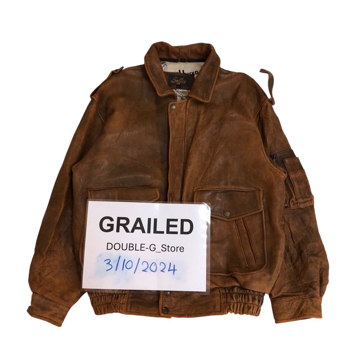 📌Vintage Military Design Leather Jacket SoffIce Full Print