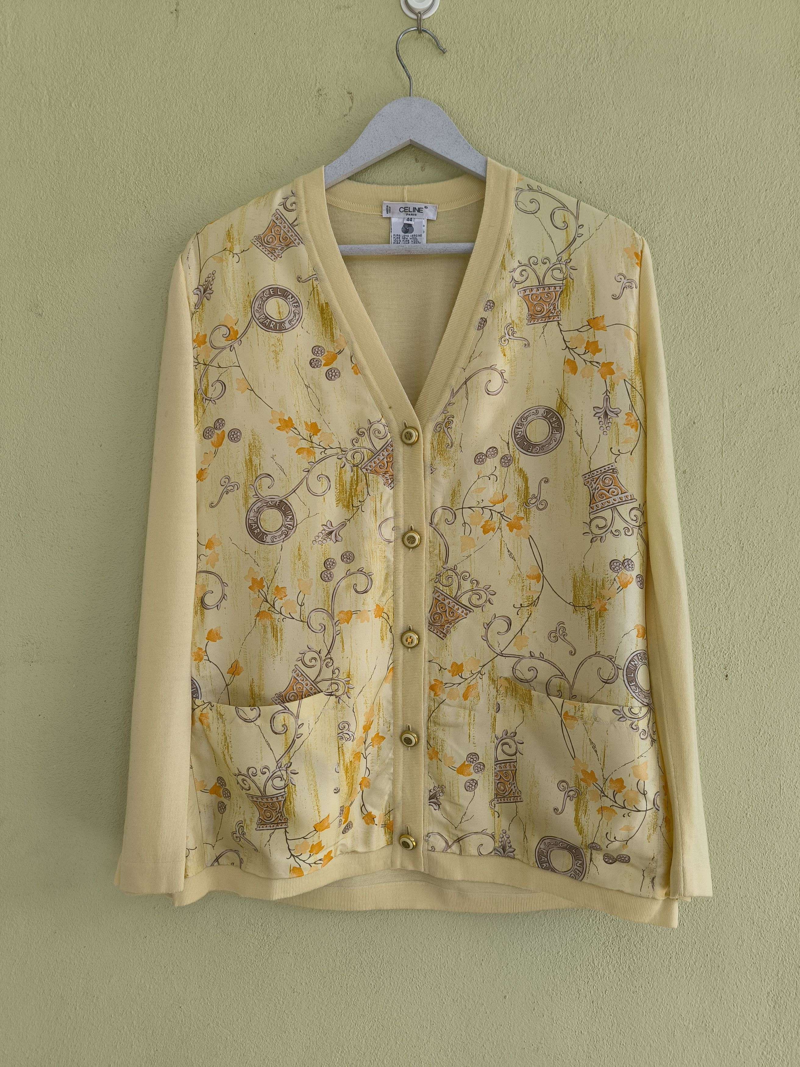 Celine Vtg CELINE silk cardigan Size US S / EU 44-46 / 1 - 1 Thumbnail
