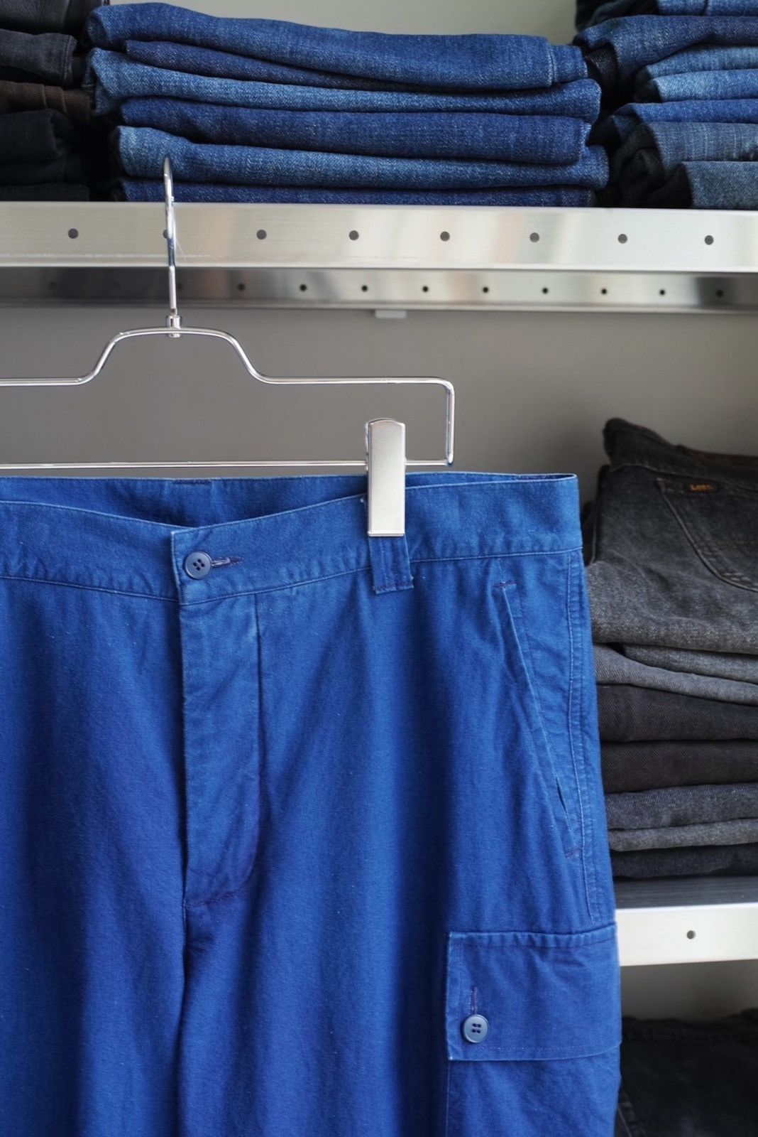 agnes b. agnes b Indigo Dyed Cargo Pants Size US 33 - 3 Thumbnail