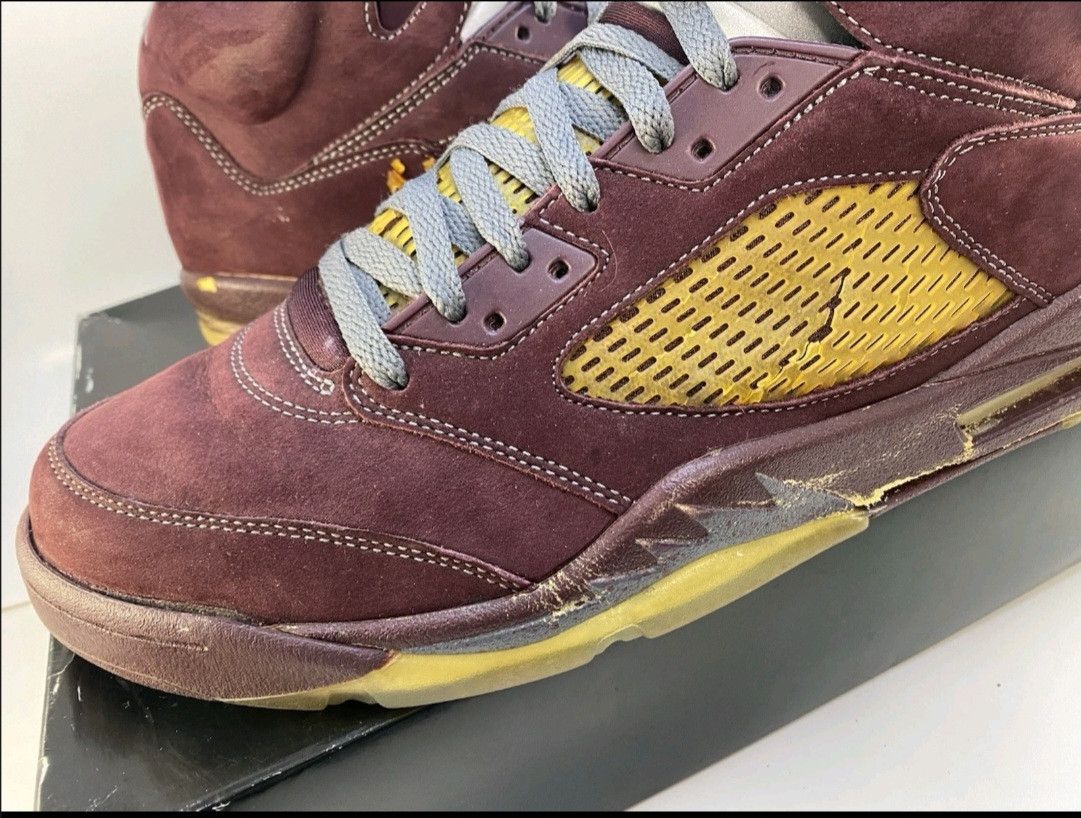 Jordan Brand Nike Air Jordan Retro 5 LS Burgundy 2006 Size 12 Men Size US 12 / EU 45 - 8 Thumbnail