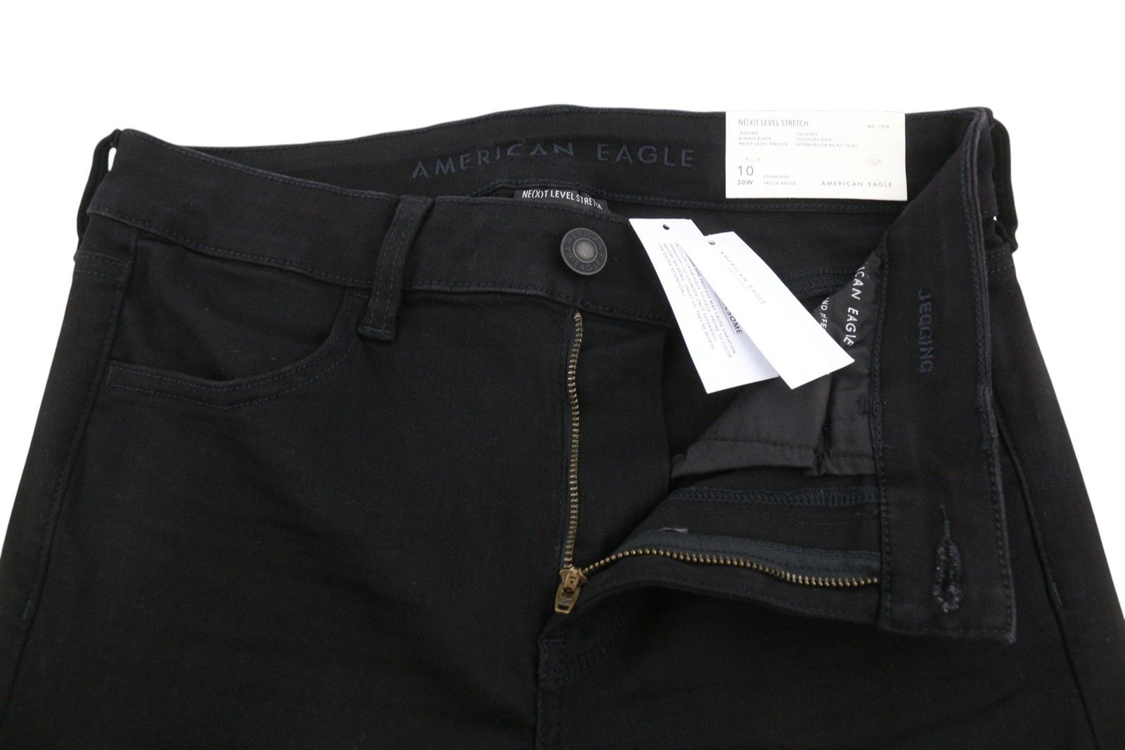 American Eagle Outfitters JEGGING ALWAYS BLACK W30 Stretch Jeans 88784 Size 30" / US 8 / IT 44 - 6 Thumbnail