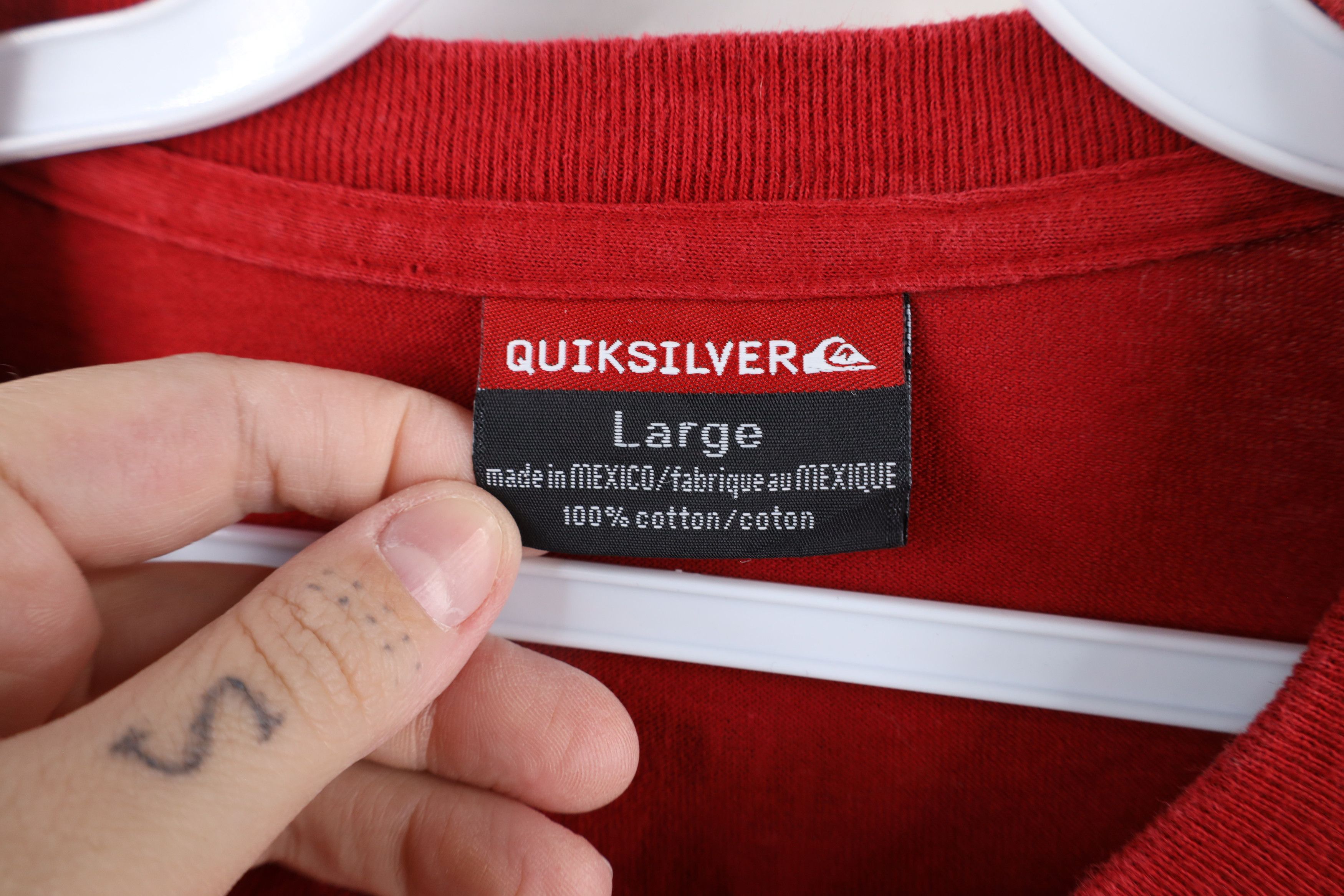 Quiksilver × Vintage Vintage 90s Quiksilver Surfing Less Talk More Rock T-Shirt Size US L / EU 52-54 / 3 - 6 Thumbnail