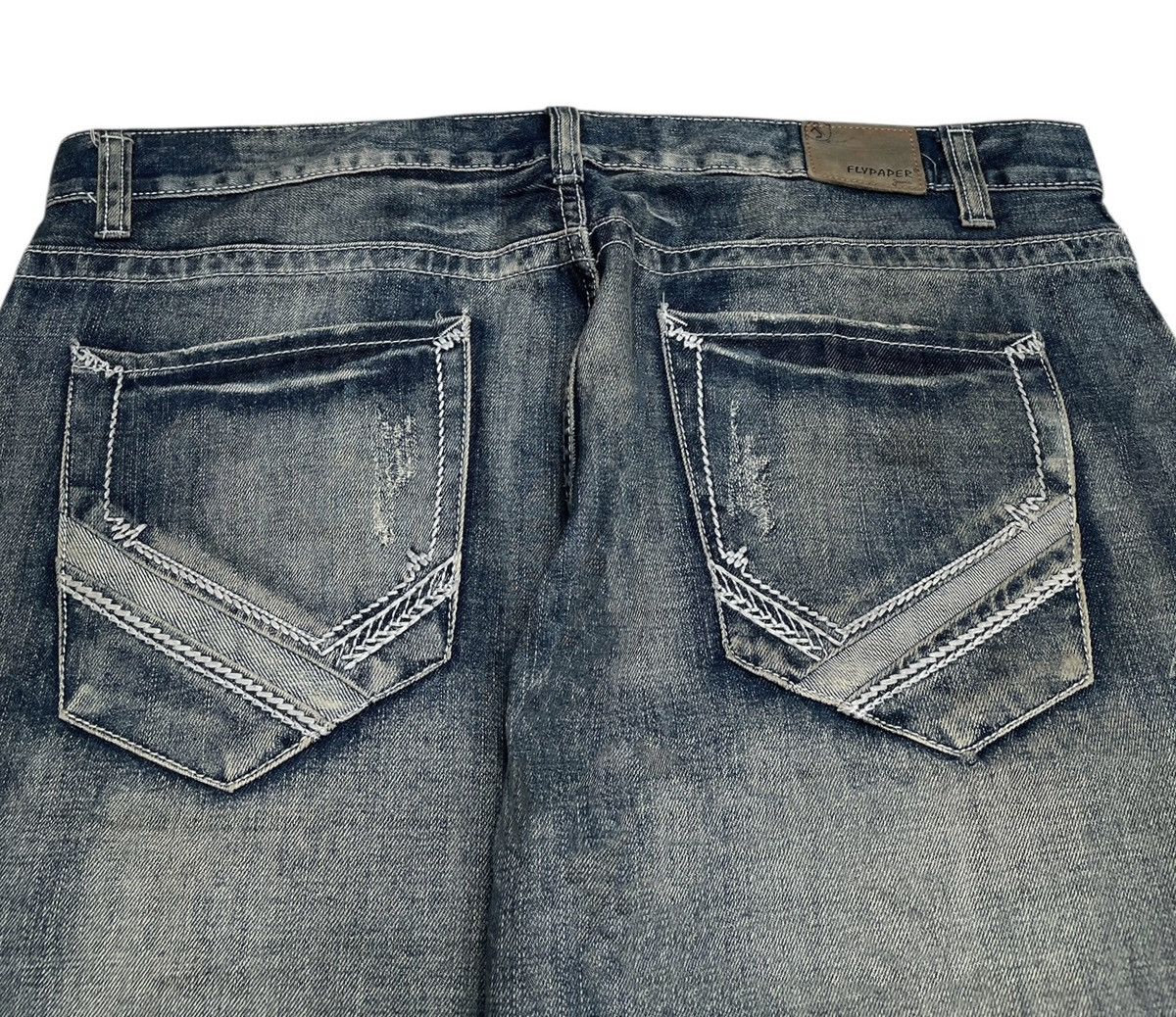 Flypaper Jeans Rare Design Vintage Brand Fly Paper Flared Jeans 2000s Size US 38 / EU 54 - 4 Thumbnail