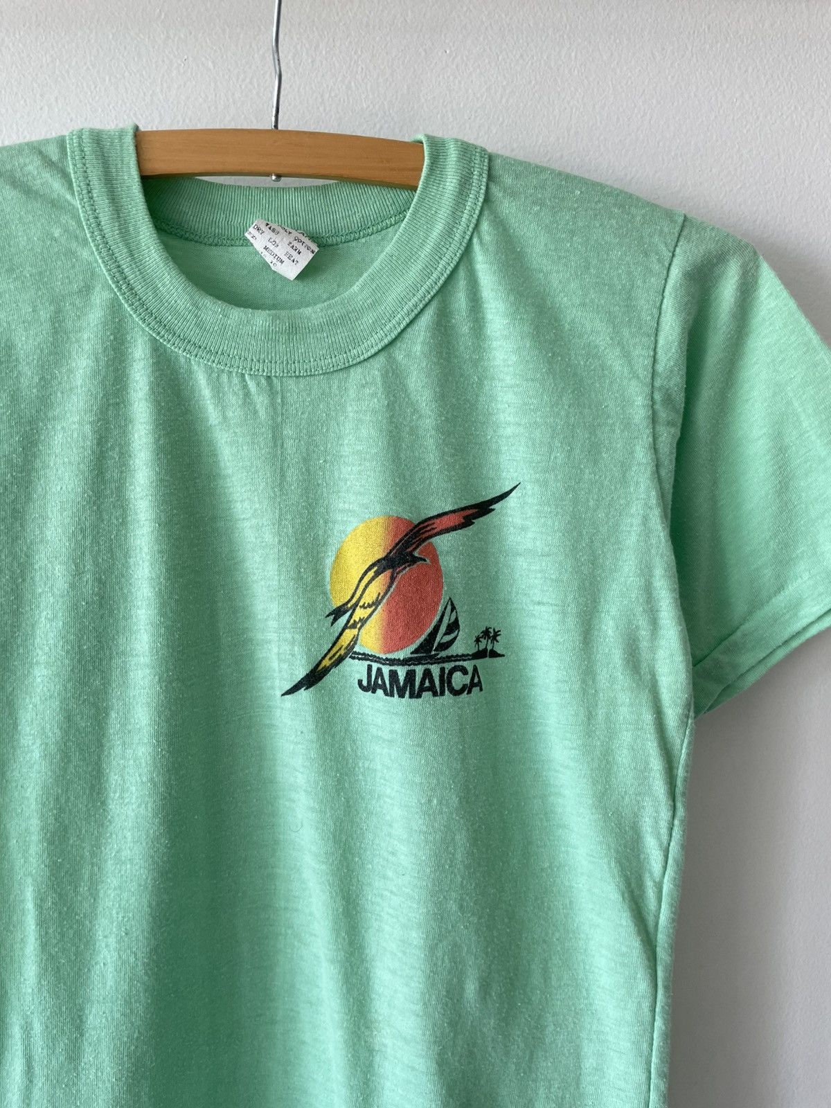 Other Vintage 70s Lime Green Jamaica tee Size US M / EU 48-50 / 2 - 2 Thumbnail