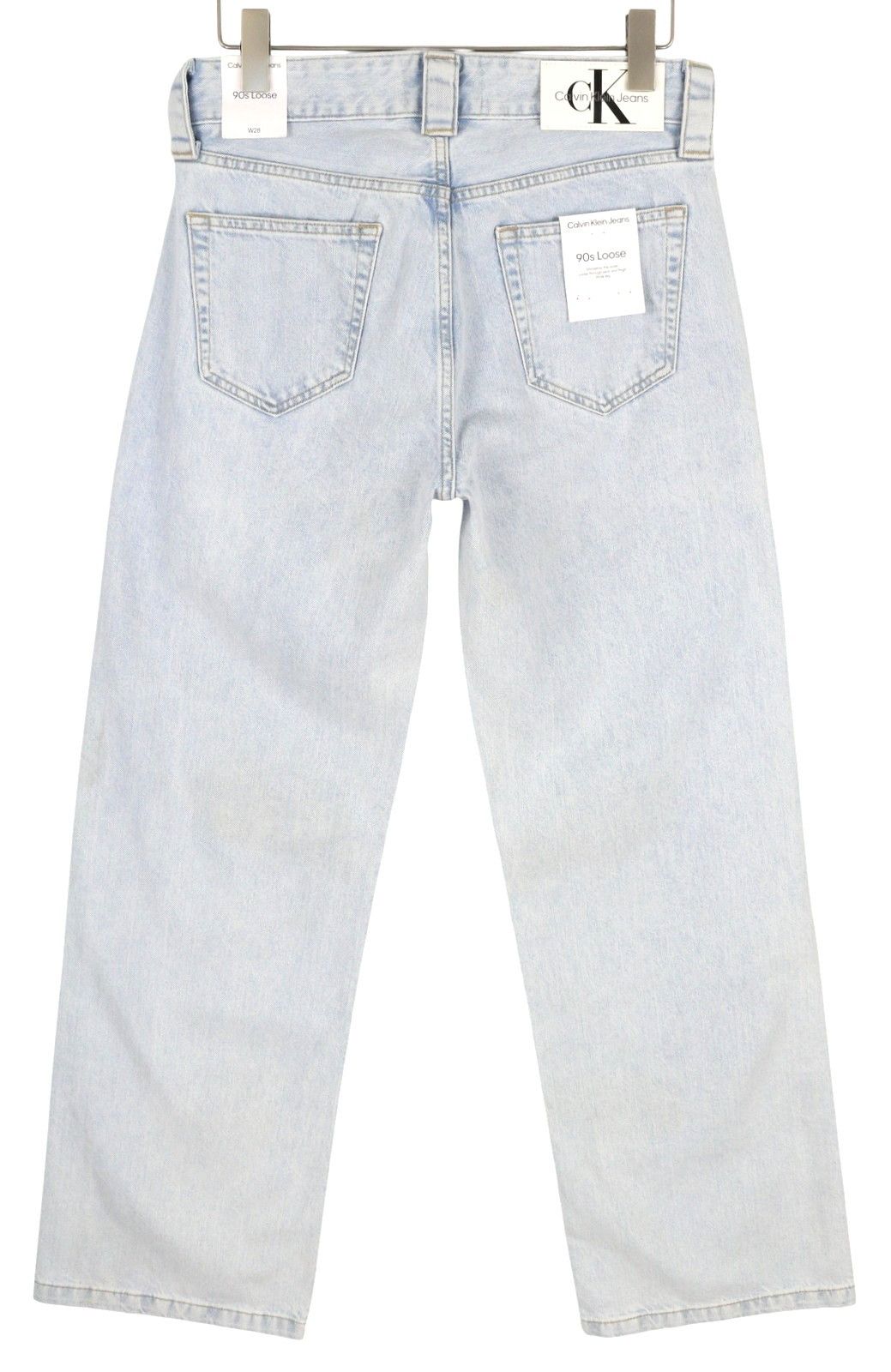 Calvin Klein 90S LOOSE PLEATED W28 Washed Blue Wide Zip Jeans 84981 Size US 28 / EU 44 - 2 Thumbnail