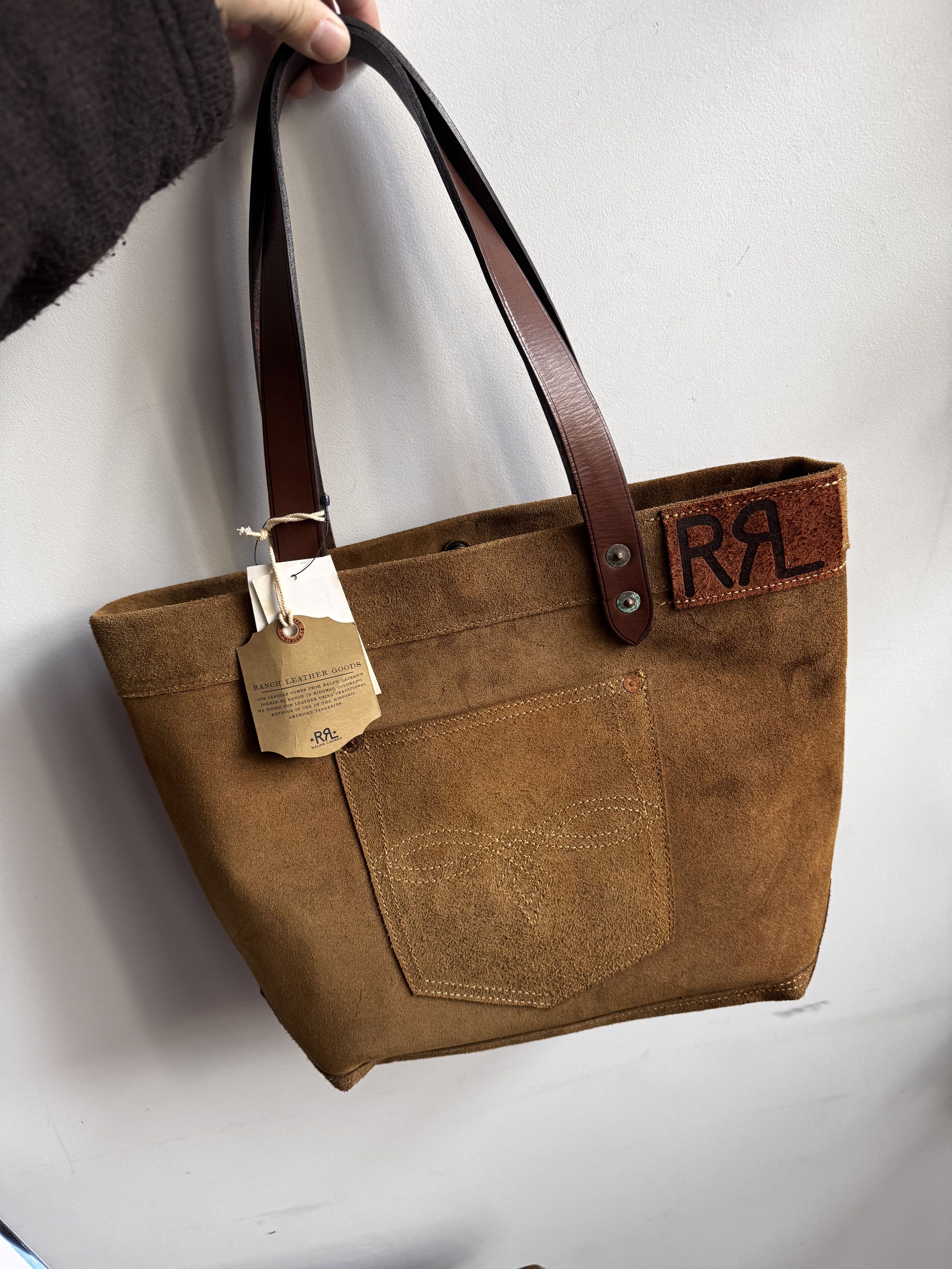 RRL Ralph Lauren NEW RRL Ralph Lauren Ranch Suede Tote Bag Size ONE SIZE - 1 Thumbnail
