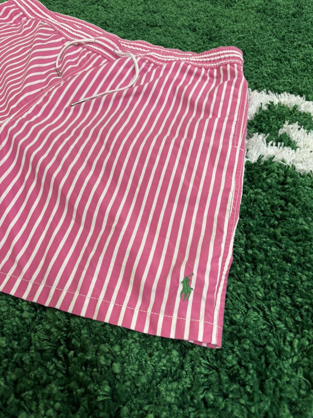 Polo Ralph Lauren Polo Ralph Lauren Pink Striped Logo Shorts Sz. 42 Size US 42 / EU 58 - 2 Thumbnail