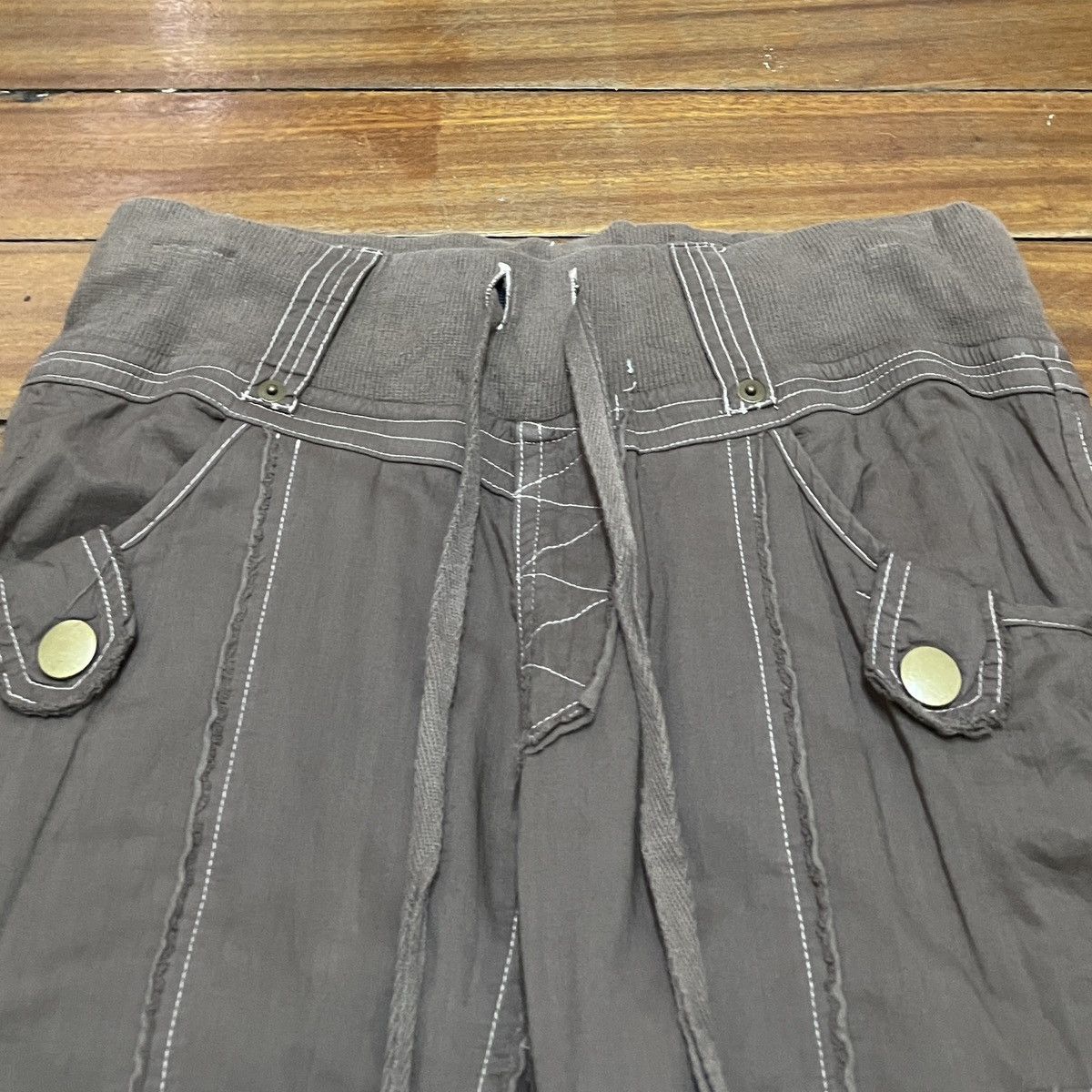If Six Was Nine × Japanese Brand × Le Grande Bleu (L.G.B.) Very Rare Vintage Japanese Brand Blue Jam Flared Pants 2000s Size US 28 / EU 44 - 3 Thumbnail