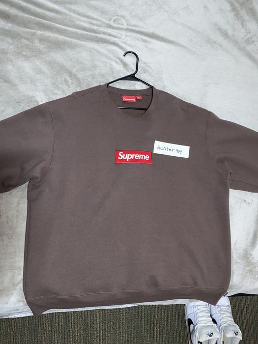 Supreme Supreme Box Logo Crewneck Brown FW22 | Grailed