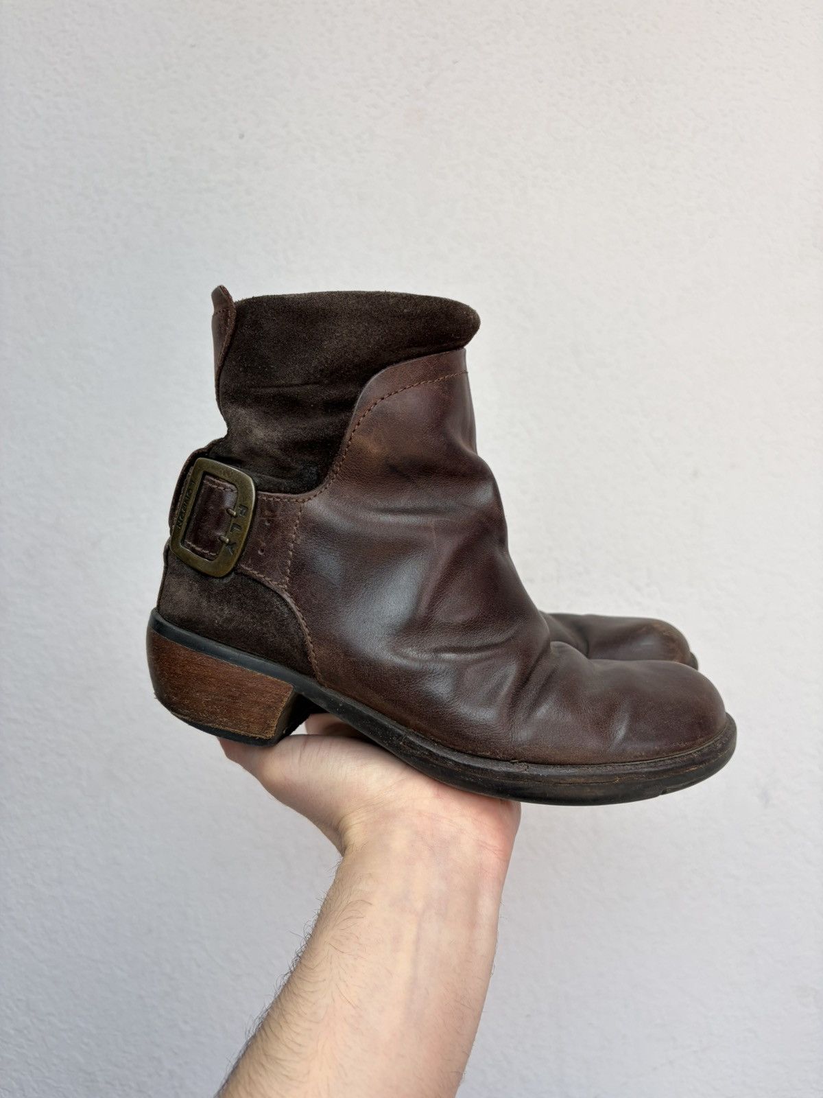 A.S.98 Vintage Like Maison Margiela Belted Leather Biker Boots Size US 8 / IT 38 - 8 Thumbnail