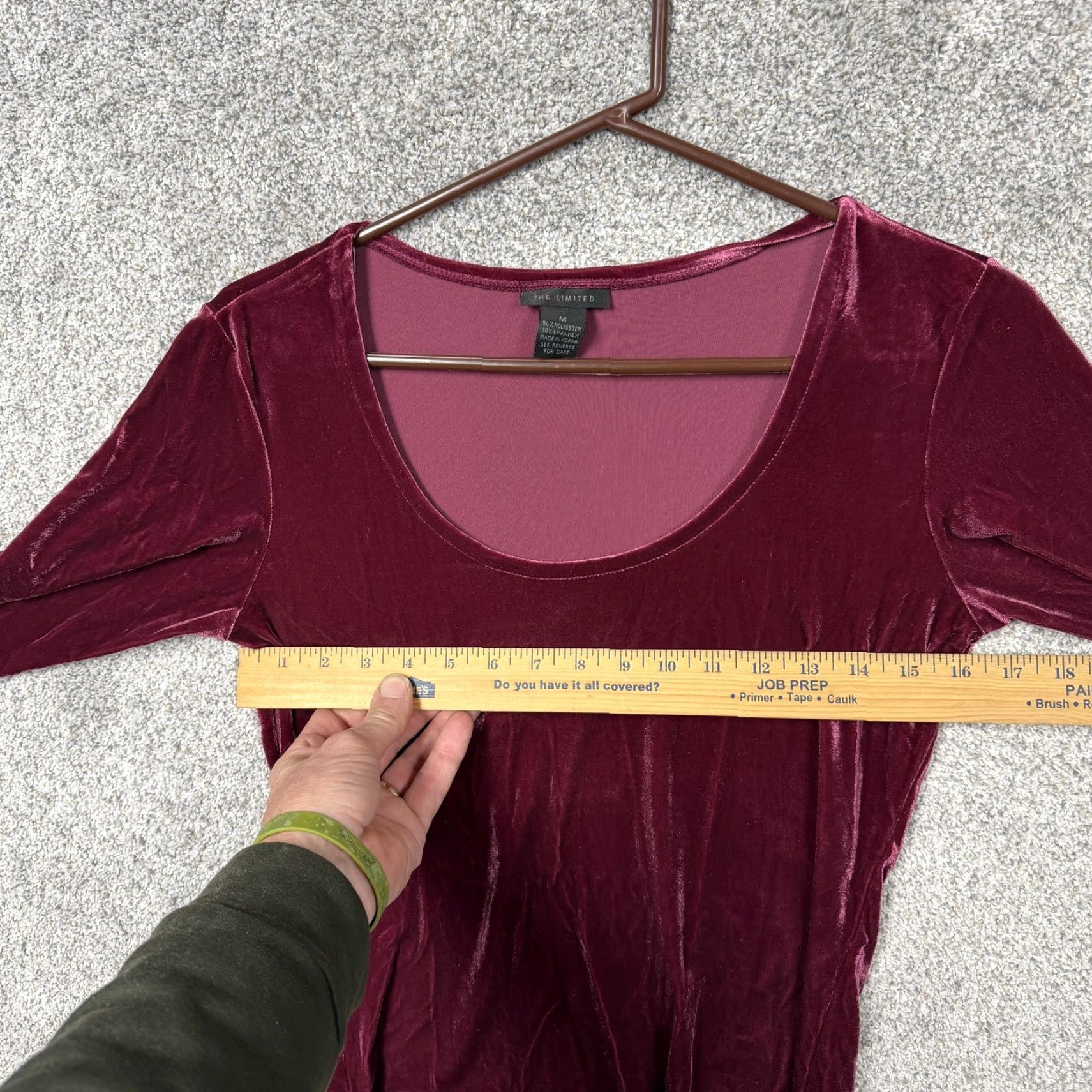 Vintage VINTAGE The Limited Velvet Top M Burgundy Whimsigoth Indie Sleaze Grunge Shirt Women Size M / US 6-8 / IT 42-44 - 4 Thumbnail