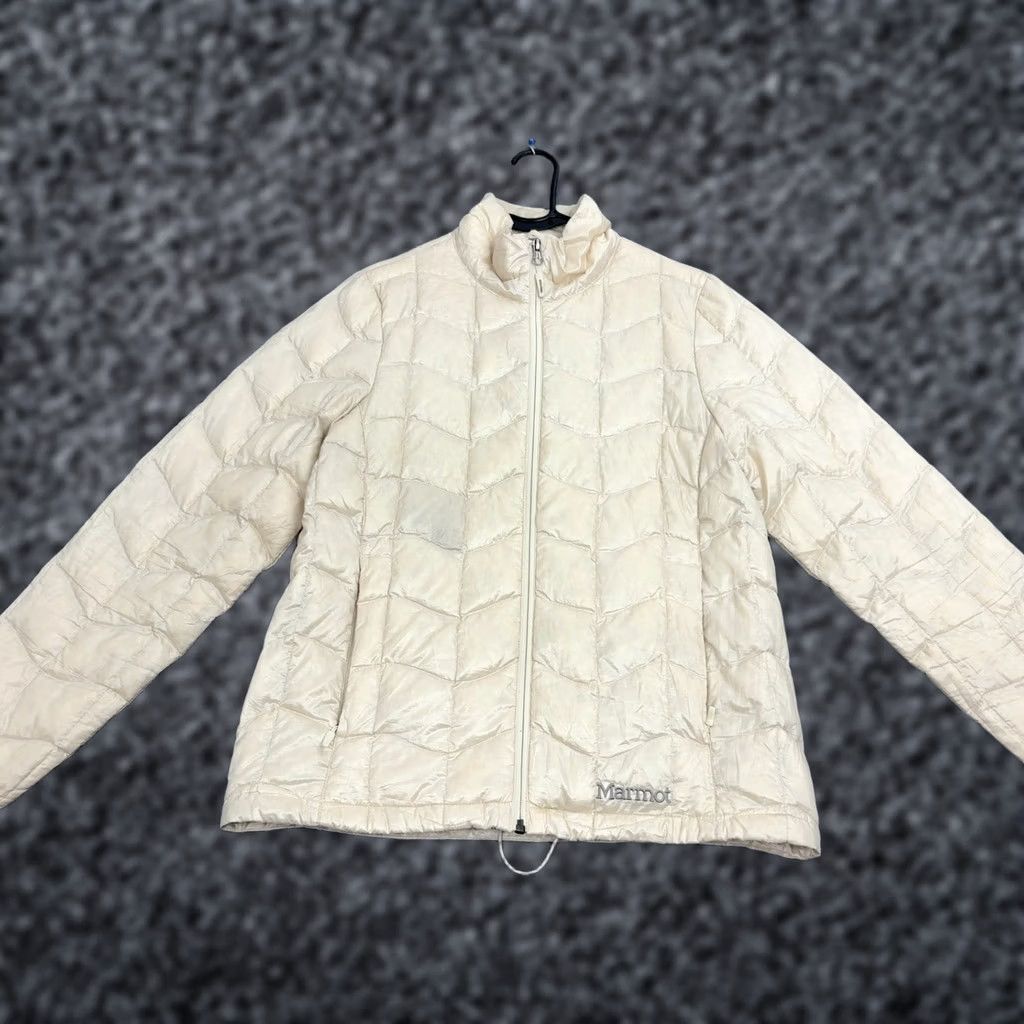 Marmot Marmot Puffer Jacket Womens M Cream 800 Fill Down Quilted Full Zip Gorpcore Size M / US 6-8 / IT 42-44 - 1 Thumbnail