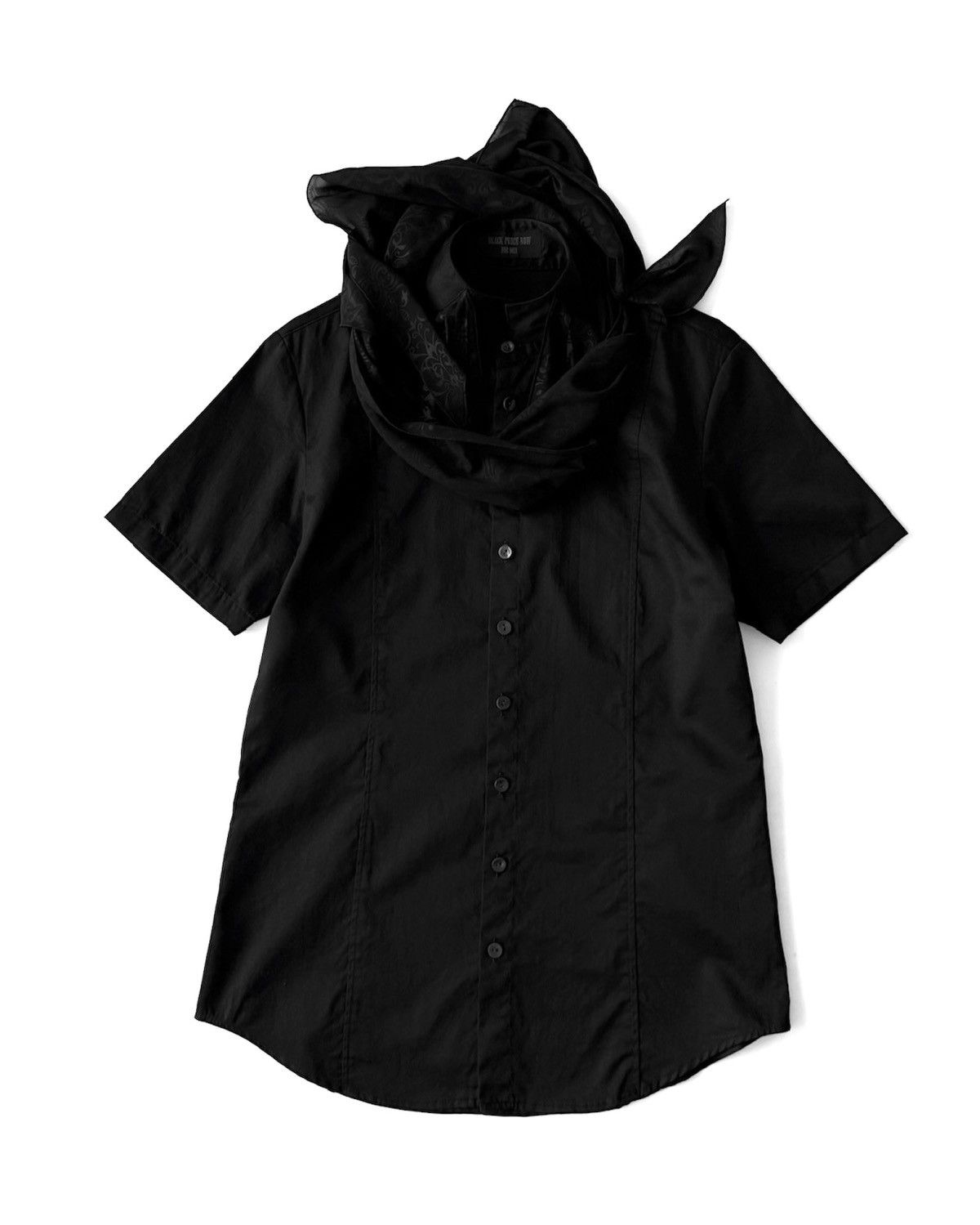 トップス Black Peace Now Big Collar Lace-up Shirt Black Peace Now Bat Collar Blouse - Tops - Lace Market: Lolita