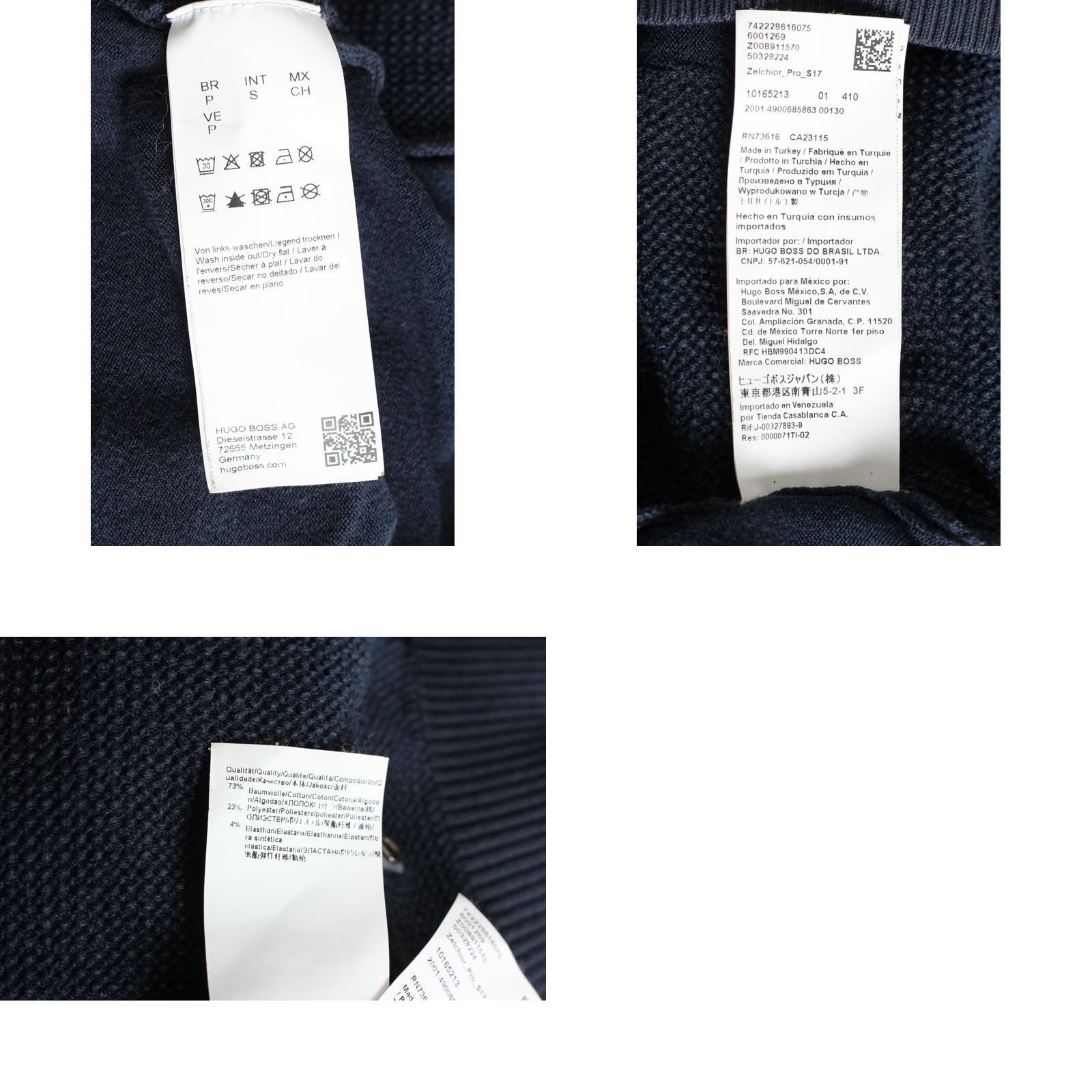 Hugo Boss HUGO BOSS Zelchior Pro Jumper Sweater Men S Blue Knit 1/4 Zip Pullover Classic Designer Jumper Mens Size US S / EU 44-46 / 1 - 8 Thumbnail