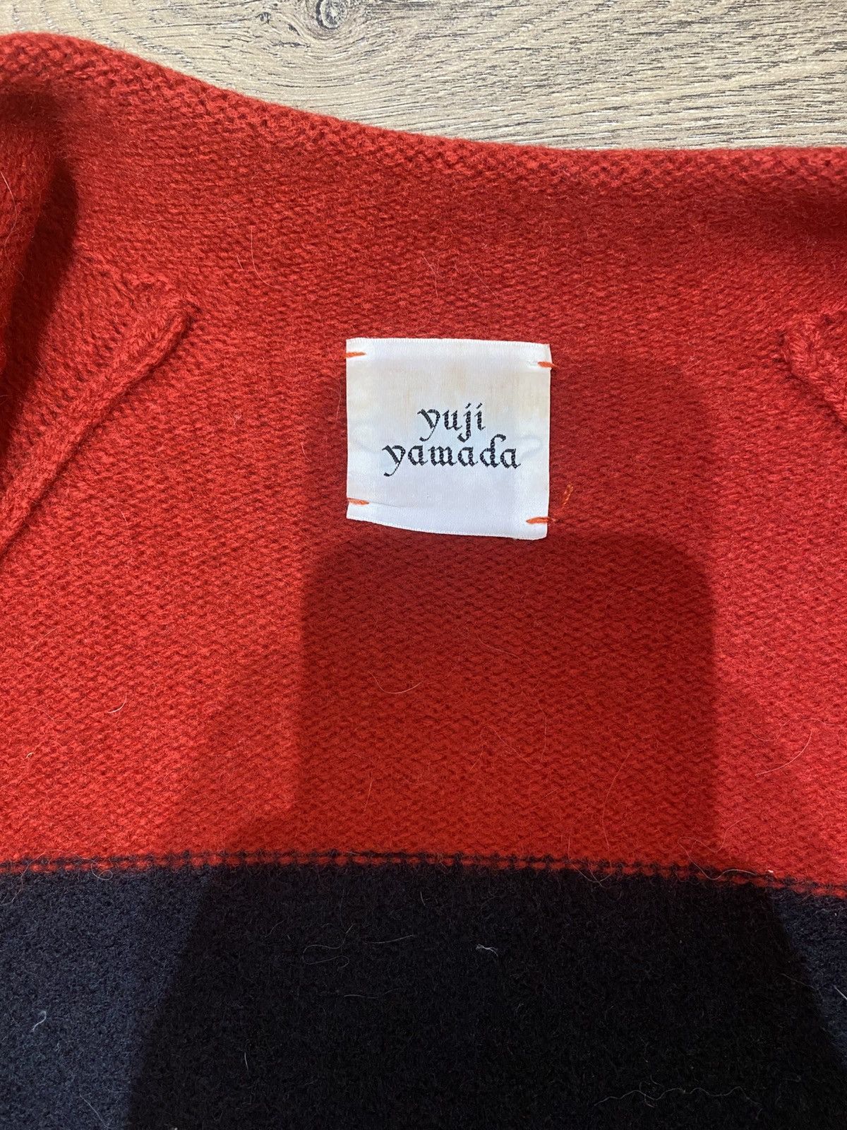 Yuji Yamada Yuji Yamada, Red Striped Zip-Up Cardigan Size US M / EU 48-50 / 2 - 3 Thumbnail