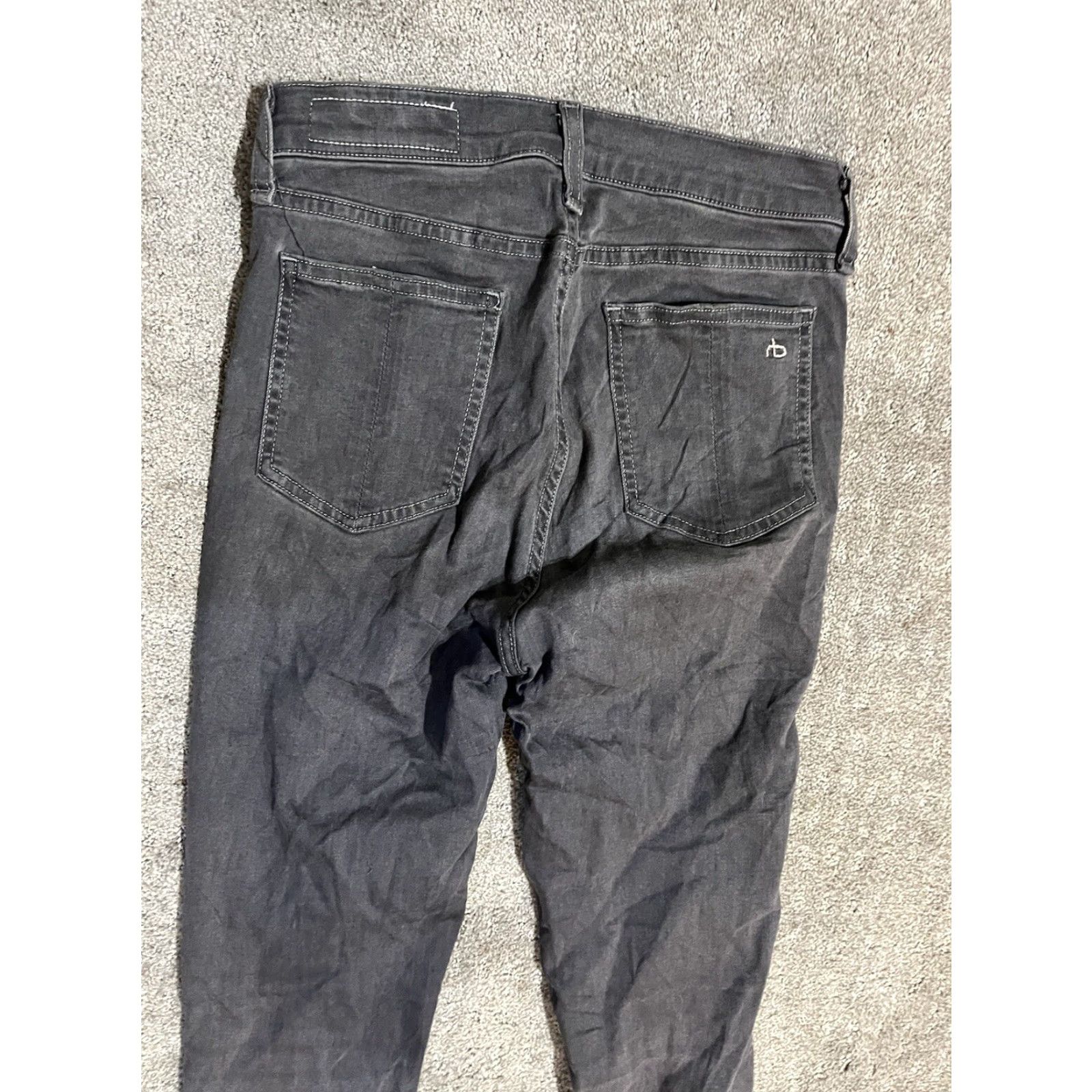 Rag & Bone rag & bone Jeans Womens 27 Black 10 inch Capri Crop Dark Wash USA Made Size 27" / US 4 / IT 40 - 4 Thumbnail