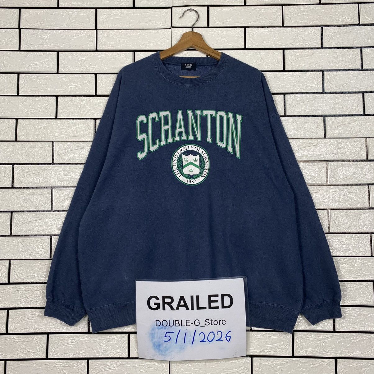 Beams Japan 📌Vintage Sweatshirt Scarton Spell Out Beams Hearts Size US L / EU 52-54 / 3 - 1 Thumbnail