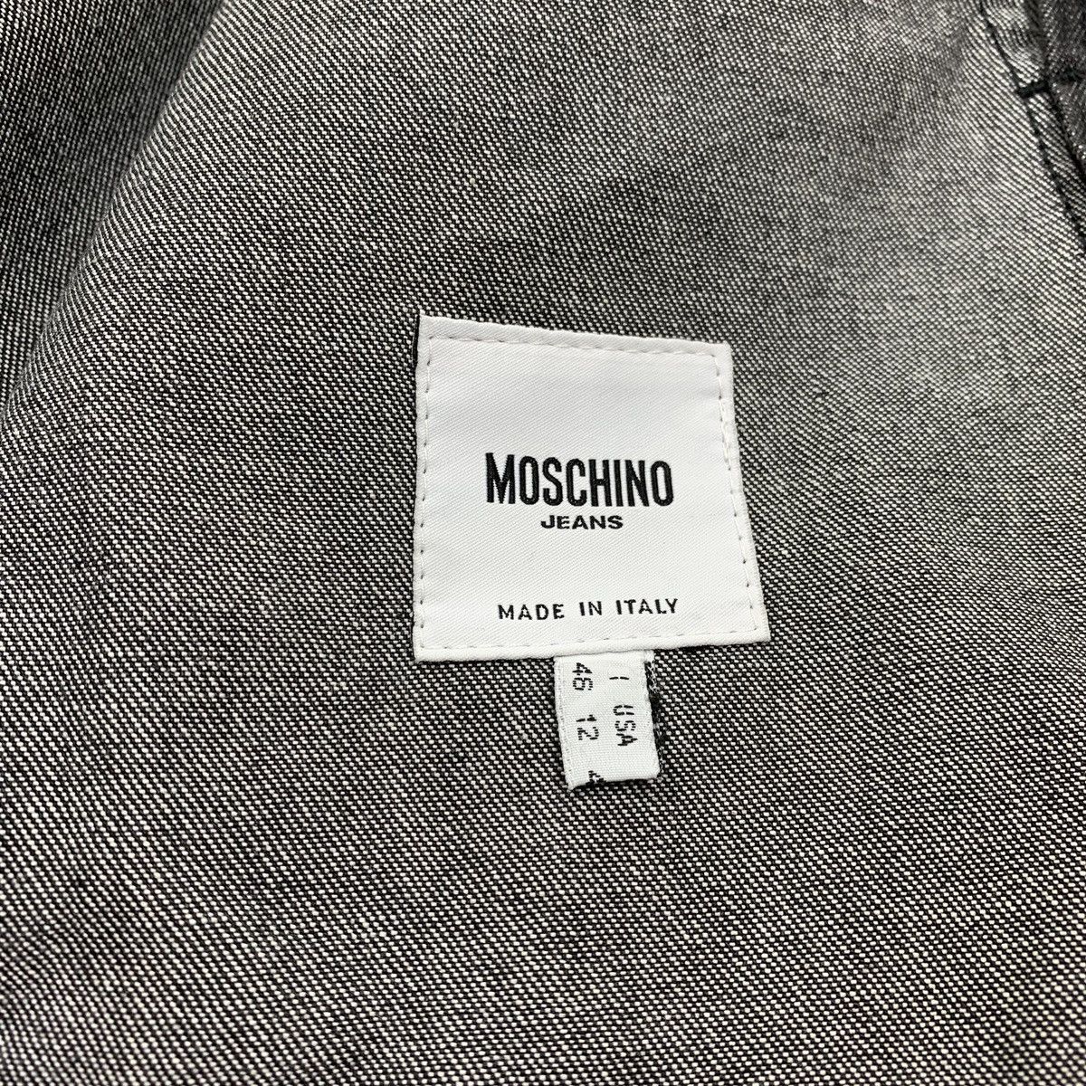 Designer × Moschino × Vintage Moschino Jeans Denim Jacket Zip Lampo Size L Silver Size L / US 10 / IT 46 - 12 Thumbnail