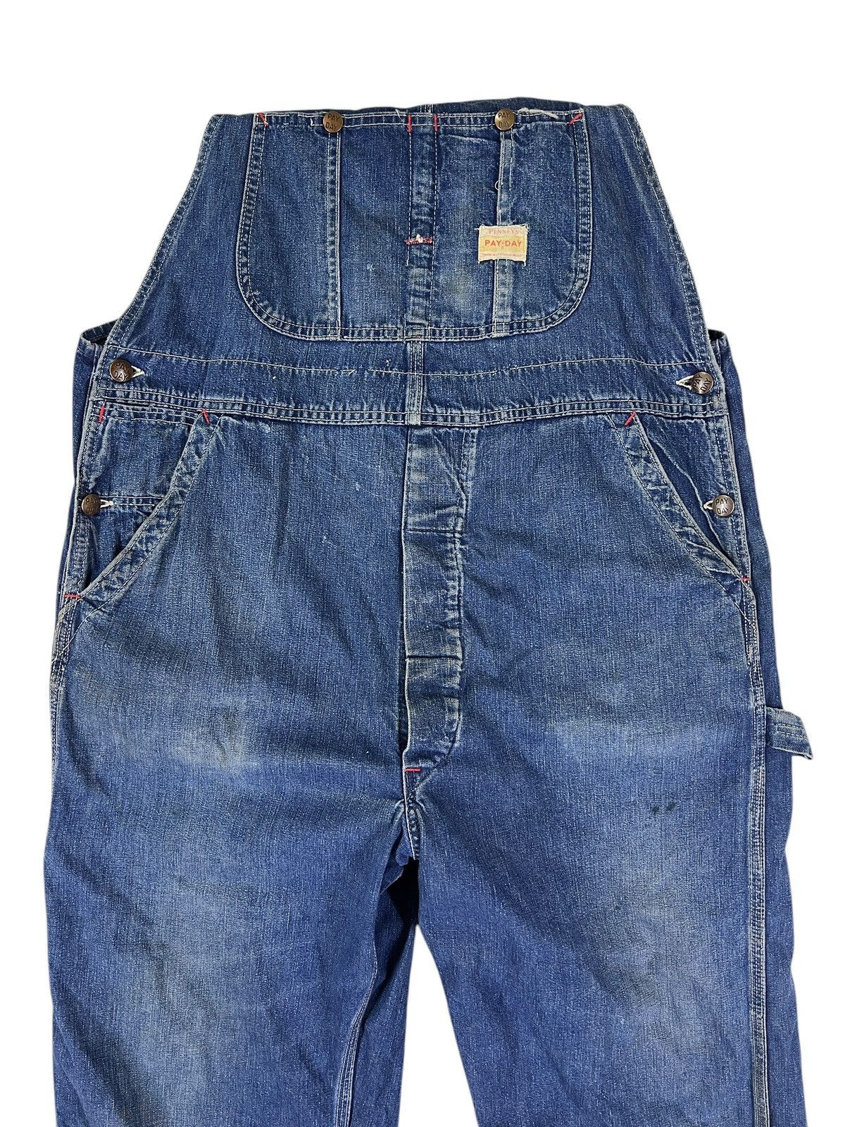 JCPenney × Vintage 50s Vintage PayDay Penney's Union Made sanforized Overalls Size US 34 / EU 50 - 6 Thumbnail