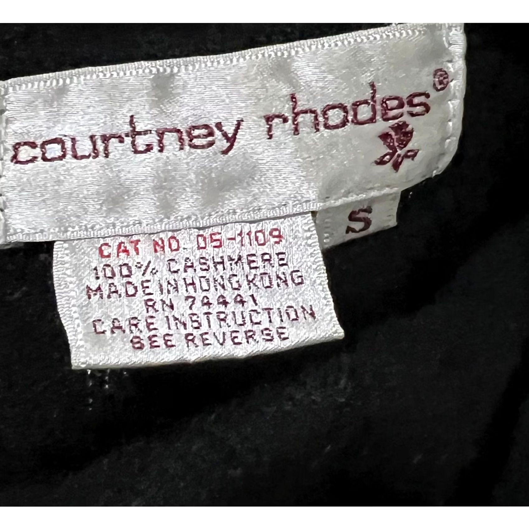 RHODE VINTAGE Courtney Rhodes Sweater Womens Turtleneck Cashmere Black Sz Small Size S / US 4 / IT 40 - 7 Thumbnail