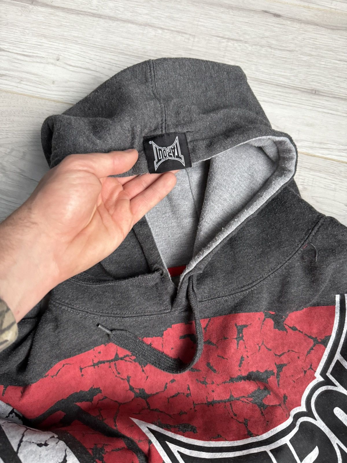 Affliction × Tapout × Vintage Y2K Tapout Oversized Hoodie Size US XL / EU 56 / 4 - 3 Thumbnail