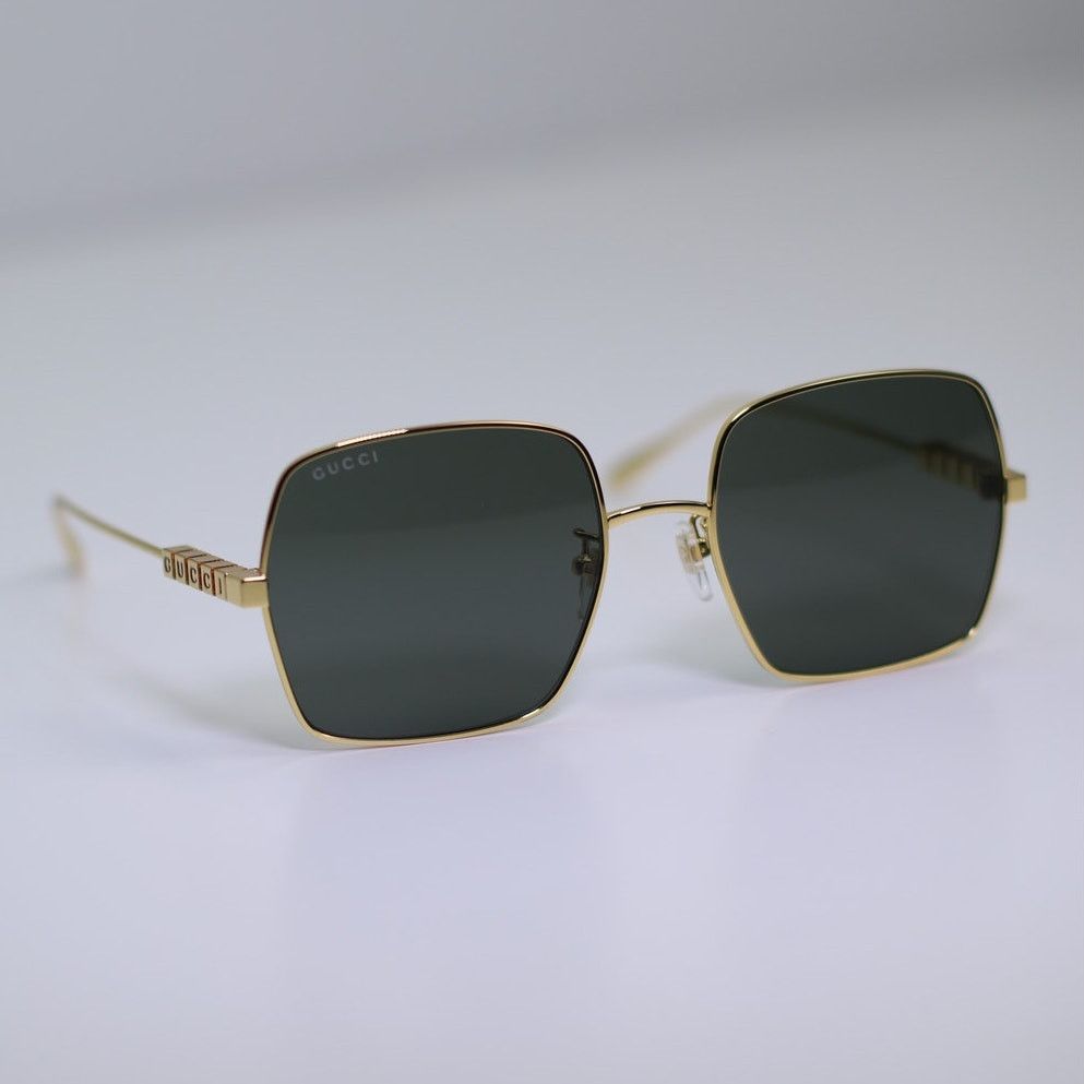 Gucci NEW Gucci GG1434S 001 Yellow Gold Grey Unisex Authentic Size ONE SIZE - 3 Thumbnail