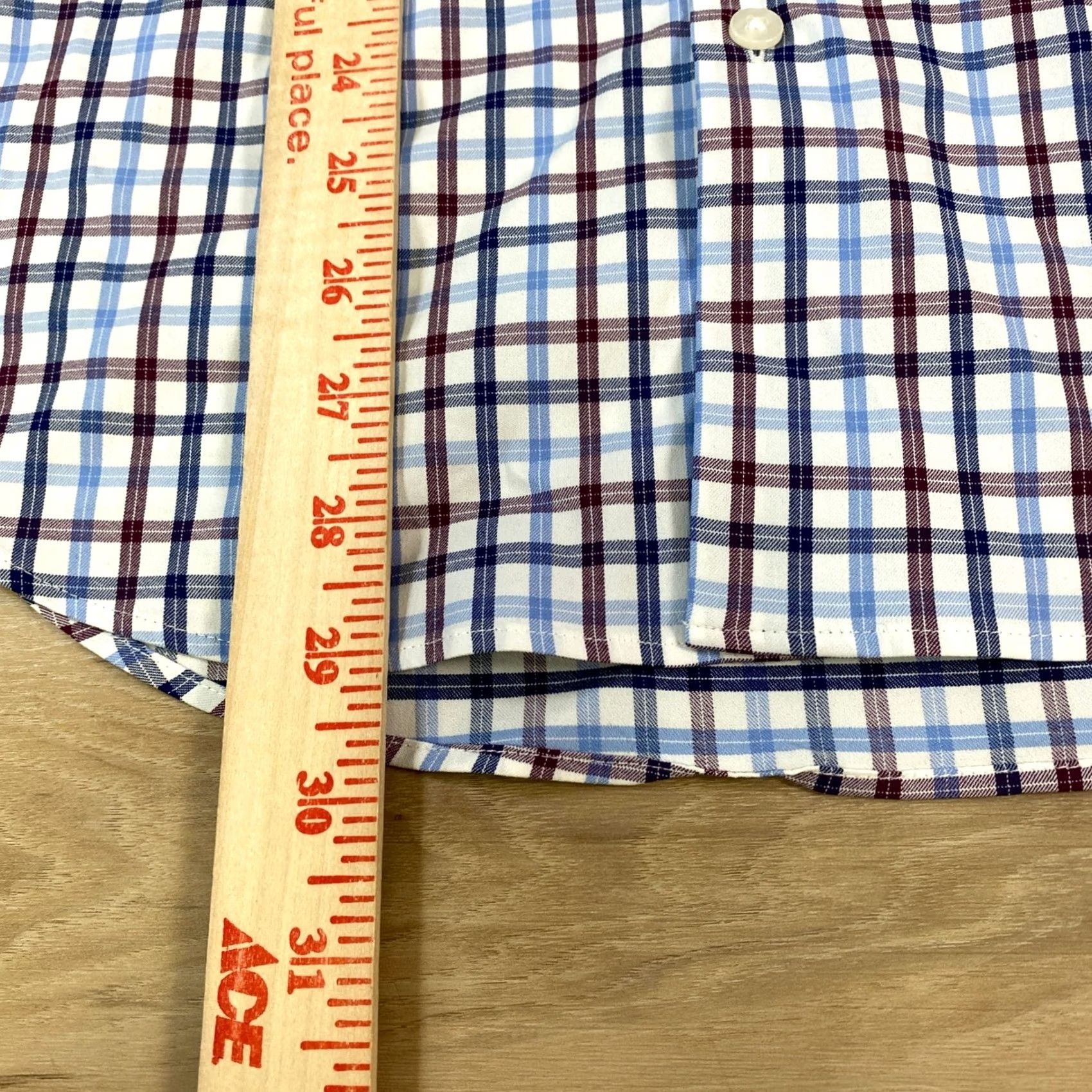 Bonobos Bonobos Button-Up Shirt Mens M Slim Fit Performance Nylon Stretch Plaid Blue Size US M / EU 48-50 / 2 - 6 Thumbnail
