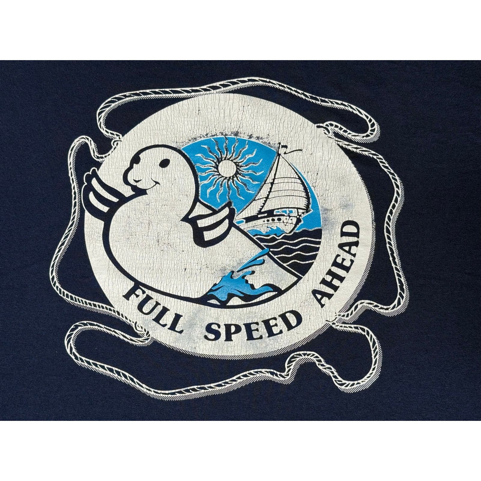 Vintage Vintage 90s Full Speed Ahead Single Stitch T-shirt Large Size US L / EU 52-54 / 3 - 4 Thumbnail
