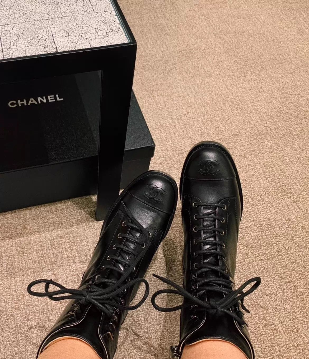 Chanel CHANEL pre-owned matte black mid-calf boots 37c Size US 6.5 / IT 36.5 - 9 Thumbnail