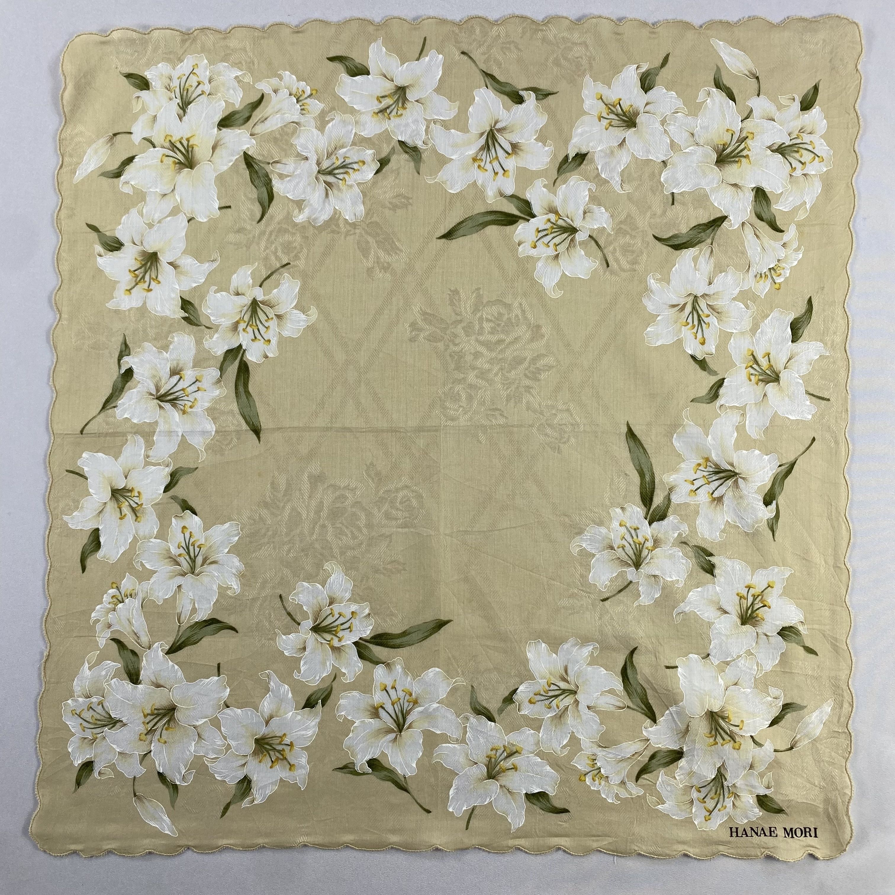 Hanae Mori × Vintage Hanae Mori Bandana/ Handkerchief / Neckerchief-P1261 Size ONE SIZE - 1 Thumbnail