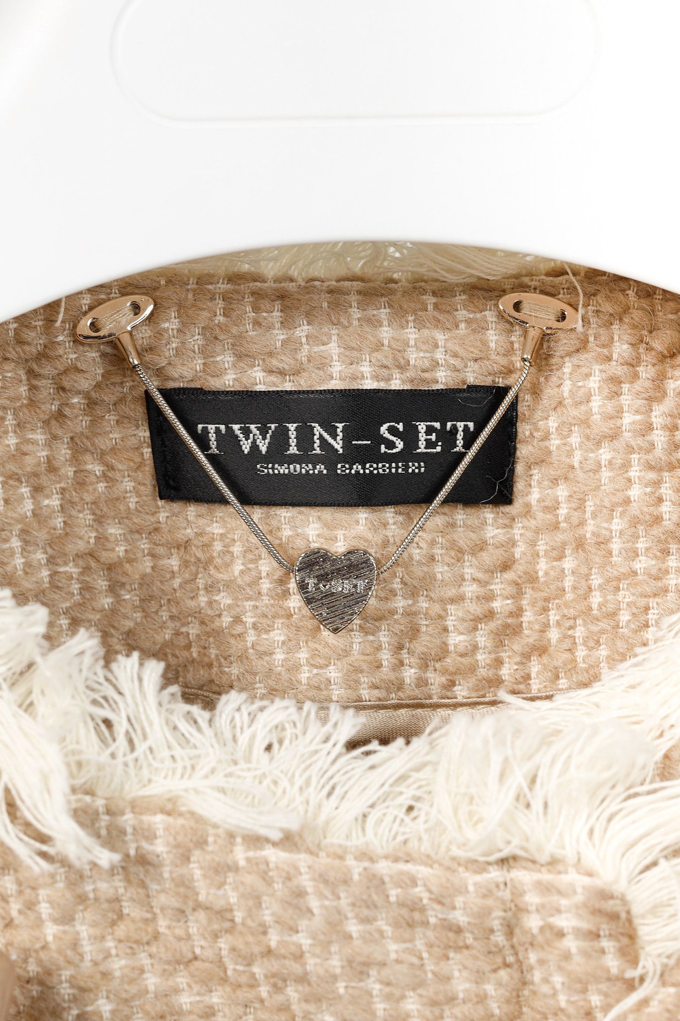 TWINSET Twinset Taupe Cotton-Blend Tweed Frog-Fastener Jacket Size M / US 6-8 / IT 42-44 - 4 Thumbnail