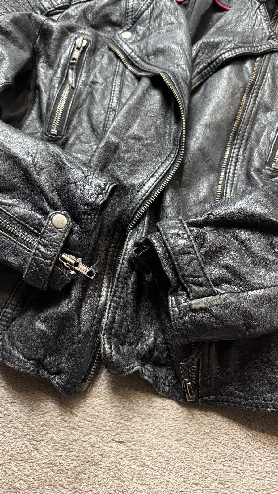 Japanese Brand Biker Y2K Vintage Lambskin Leather Jacket schott allsaints Size M / US 6-8 / IT 42-44 - 9 Thumbnail