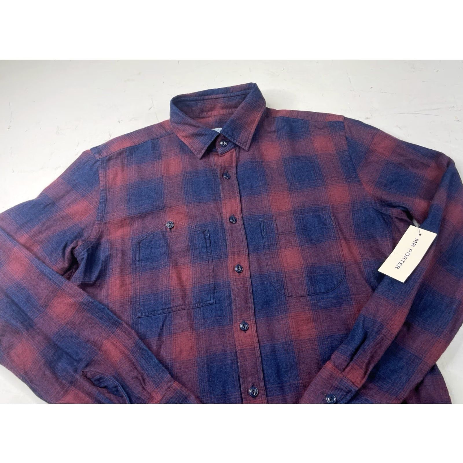 Glanshirt NWT Glanshirt Dress Shirt Men’s Size 42/16.5 Plaid Check 100% Cotton Multicolor Long Sleeve Button Collar Point Bre breathable Italy Size 46R - 2 Thumbnail