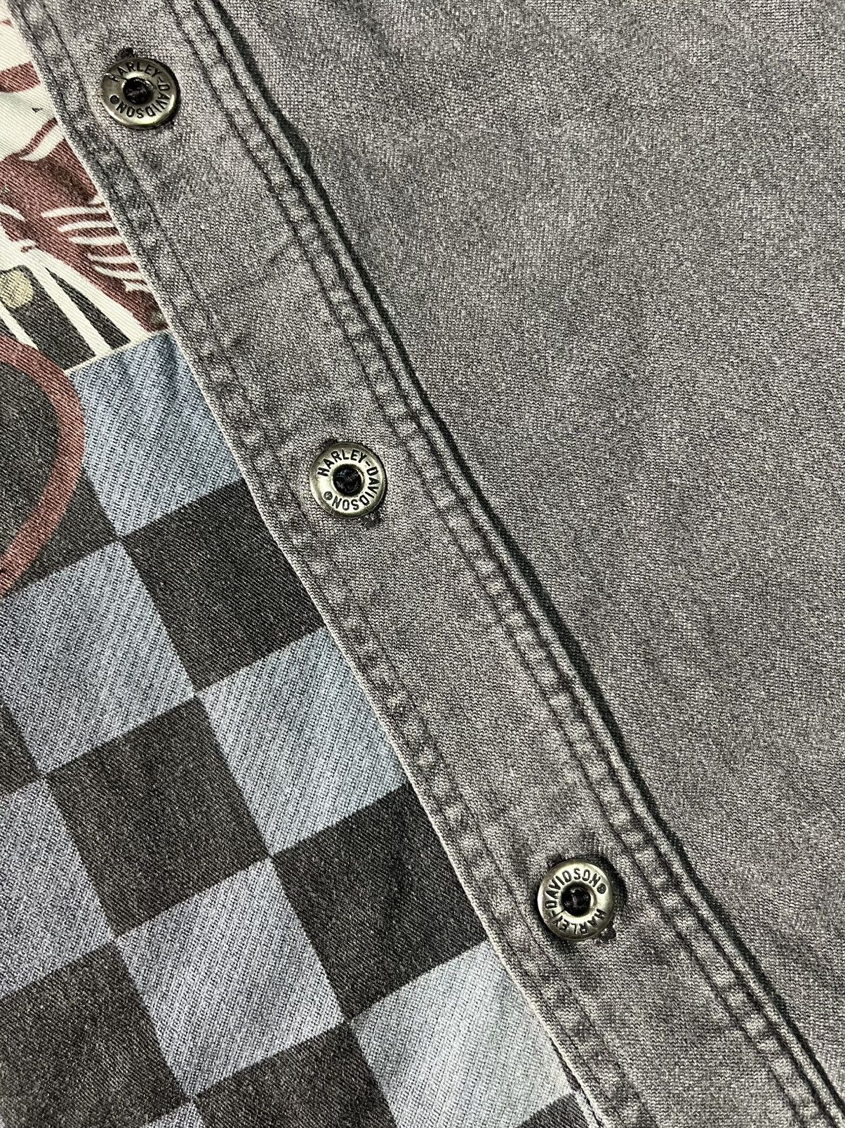 Harley Davidson HARLEY DAVIDSON BLACK DENIM BIKER BLUES METAL BUTTON L Size US XL / EU 56 / 4 - 4 Thumbnail