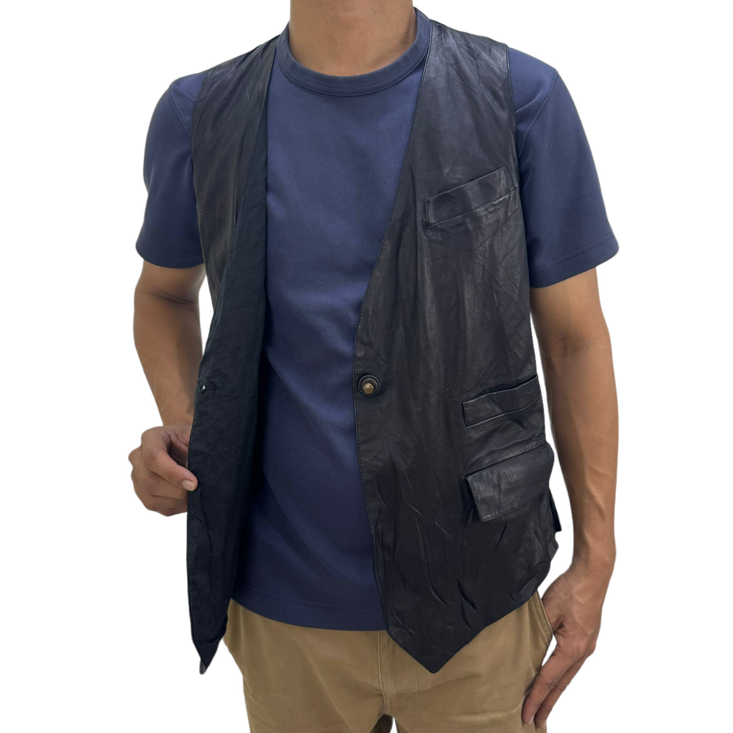 Isaac Sellam Experience 🔥ISAAC SELLAM EXPERIENCE LAMBSKIN BLACK VEST Size US S / EU 44-46 / 1 - 2 Thumbnail