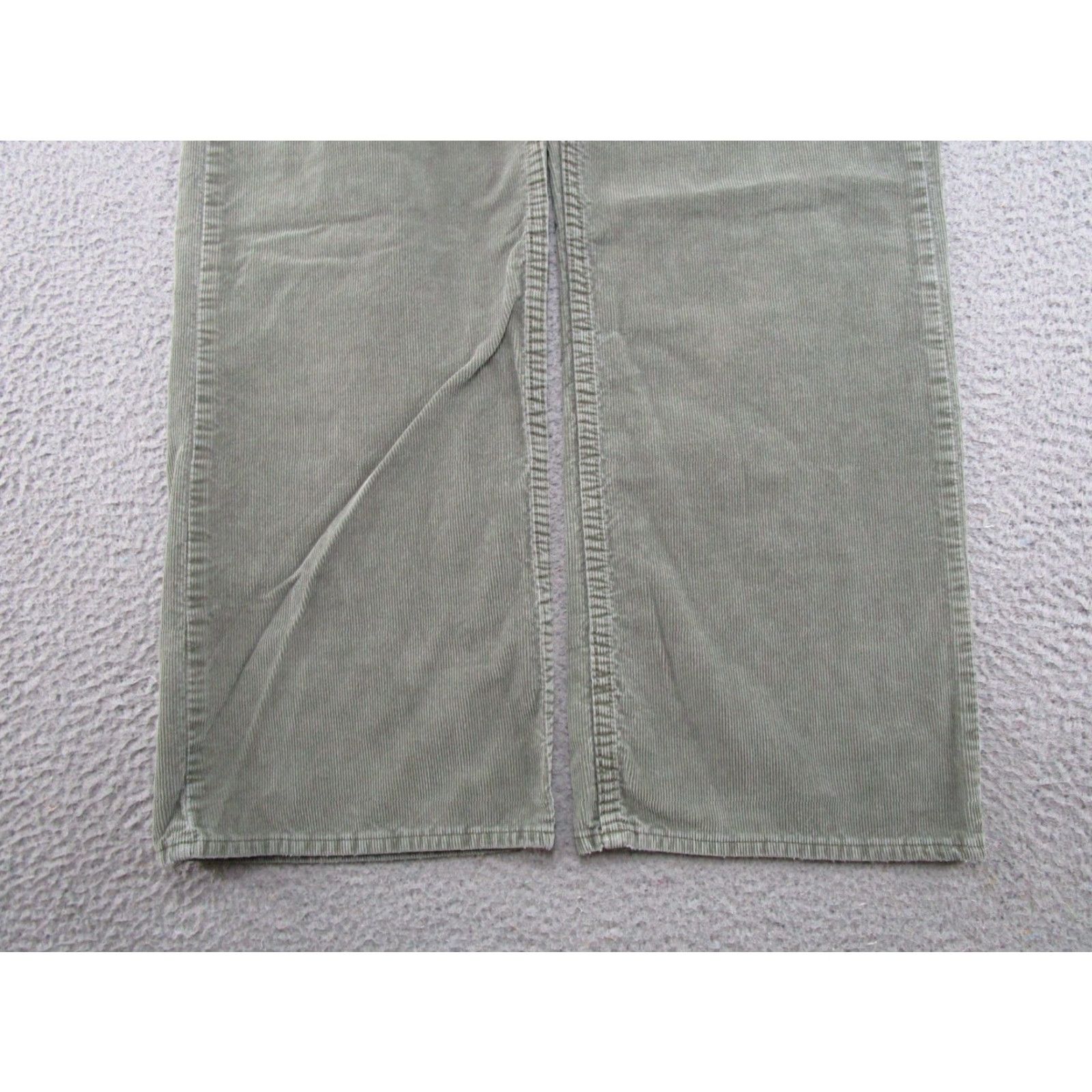 Gap VINTAGE Gap Relaxed Boot Fit Corduroy Pants Baggy 90s y2k Wide Leg Green 35x30 Size US 35 - 2 Thumbnail