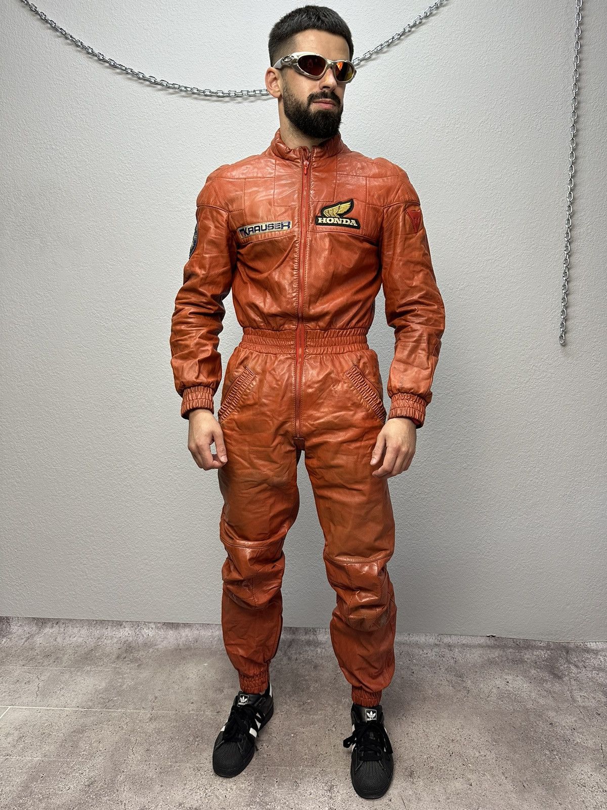 Vintage leather jumpsuit new arrivals