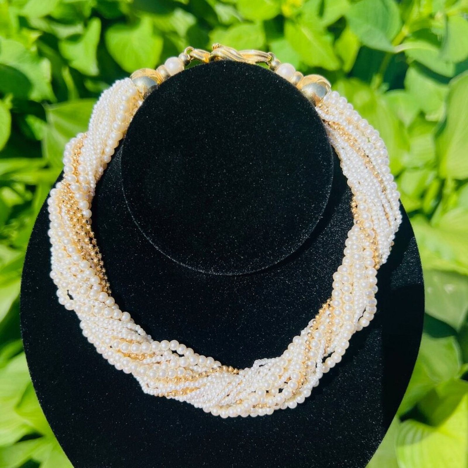 & Other Stories Multi-strand Twisted Rope Pearl Necklace Size ONE SIZE - 1 Thumbnail