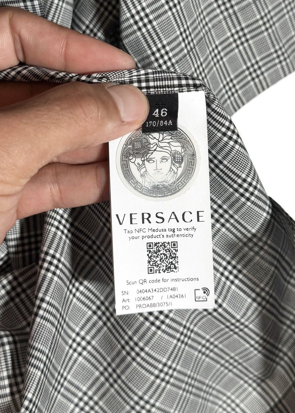 Versace Versace Grey Logo Print Short Sleeves Shirt Size US XS / EU 42 / 0 - 8 Thumbnail