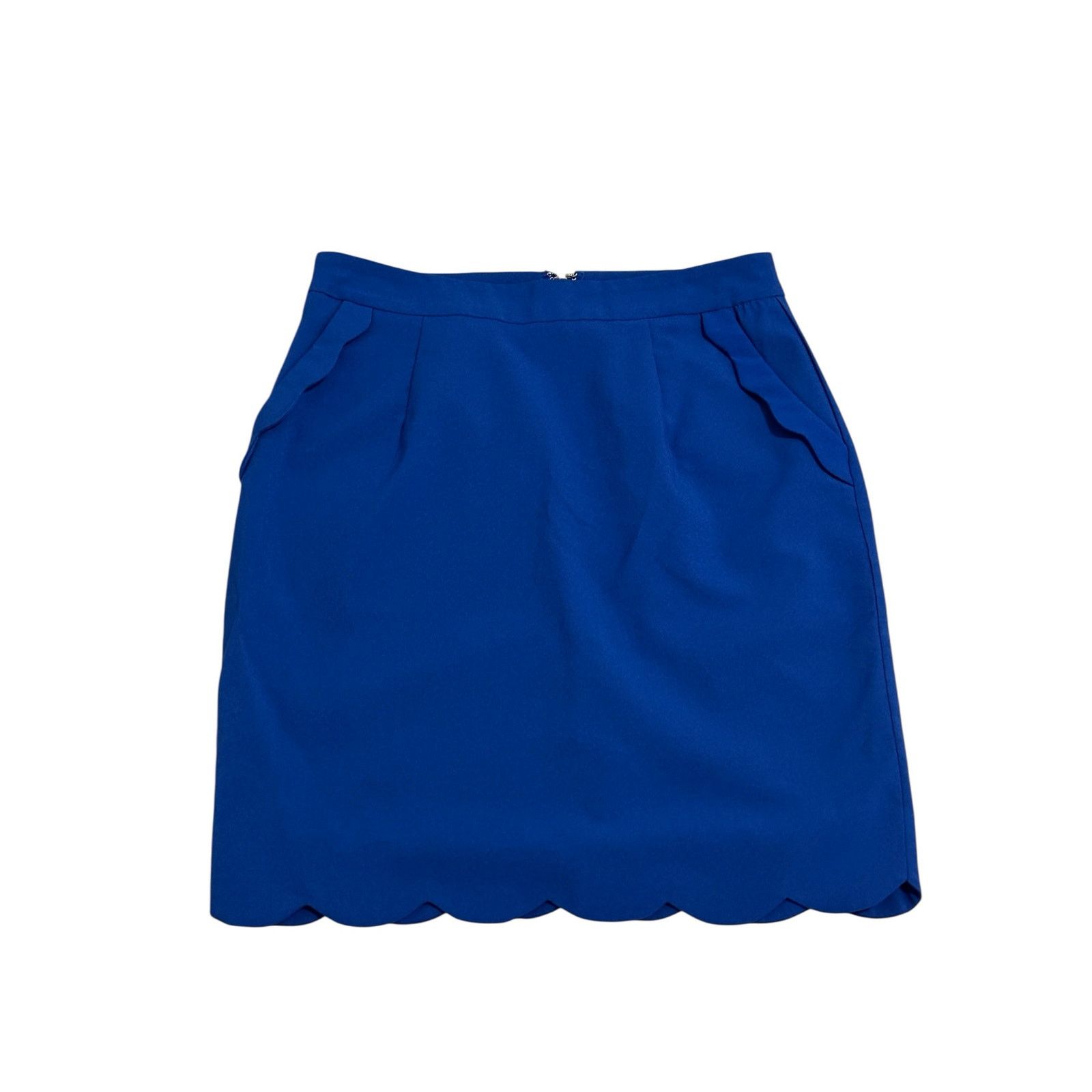Other Brixon Ivy Ivy Royal Blue Pockets Ruffle Short Pencil Skirt Size 28" / US 6 / IT 42 - 3 Thumbnail